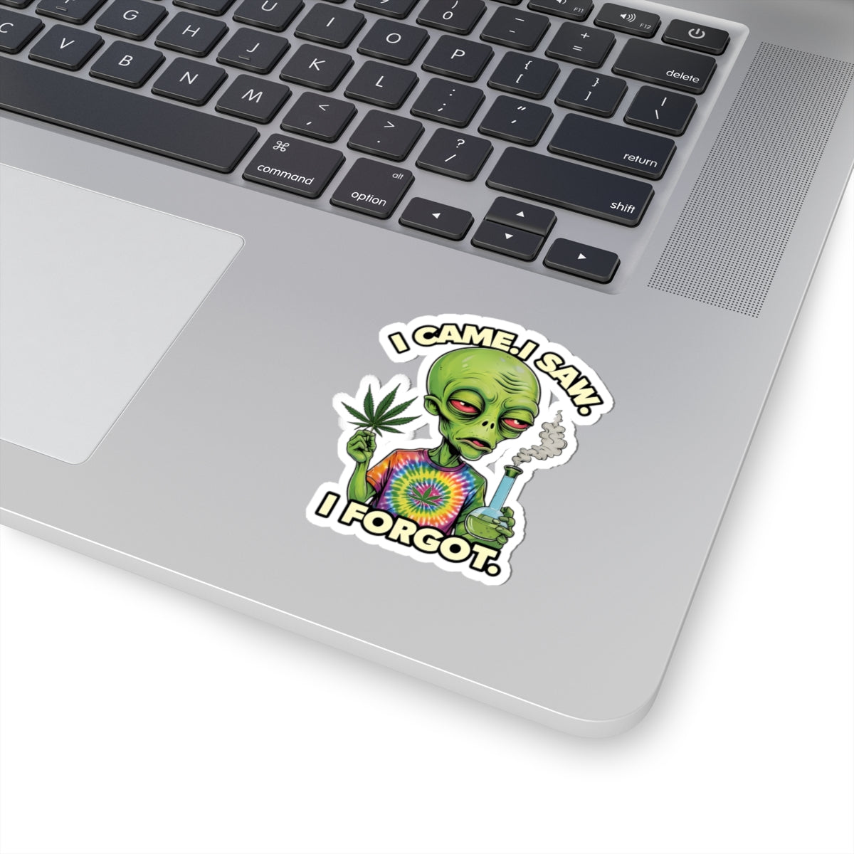 Aliens & Herb Kiss-Cut Stickers, Funny Stickers, Vibe Decor, Laptop Stickers, Cannabis Lover Gifts, Party Favors