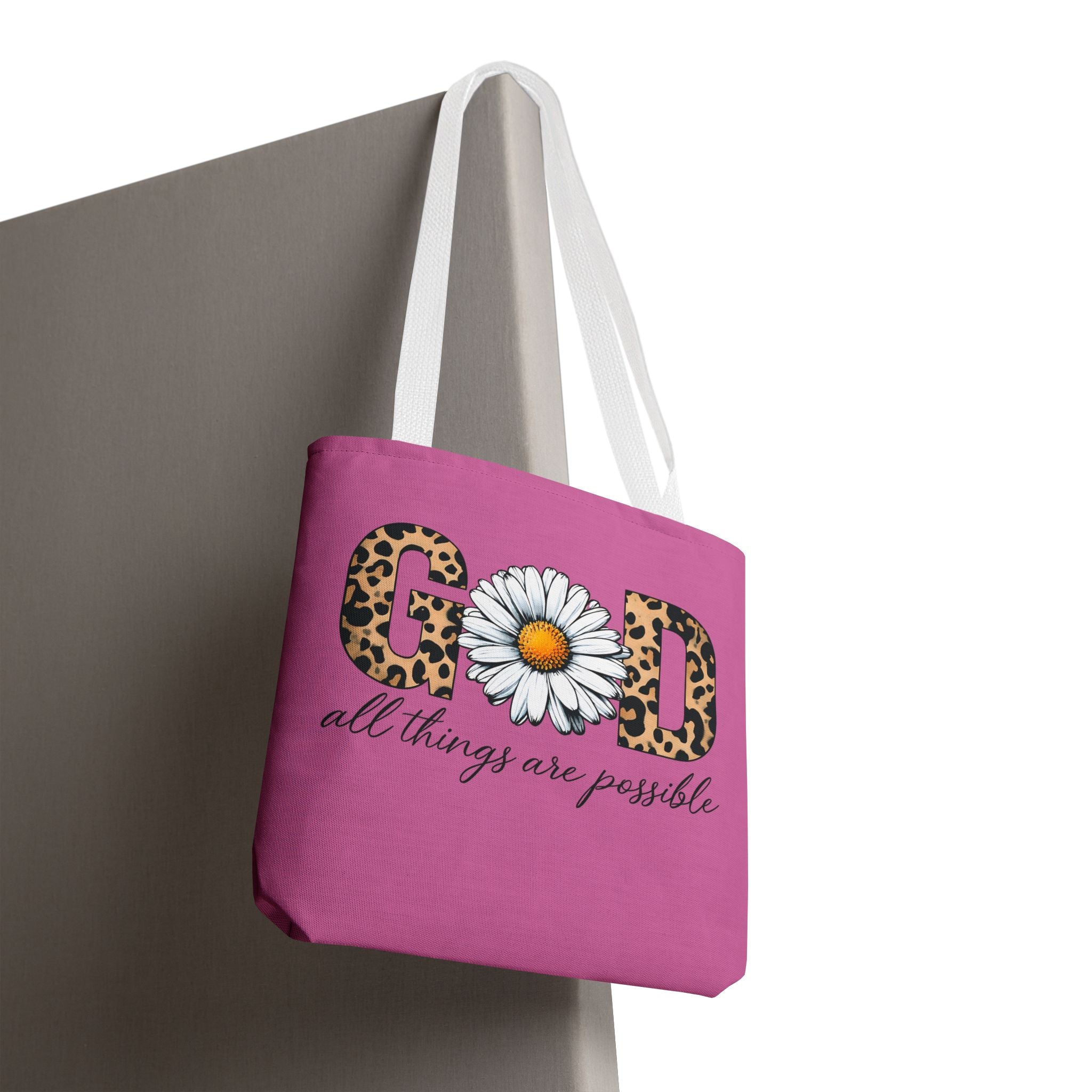 Floral Inspirational Tote Bag - All Things Are Possible