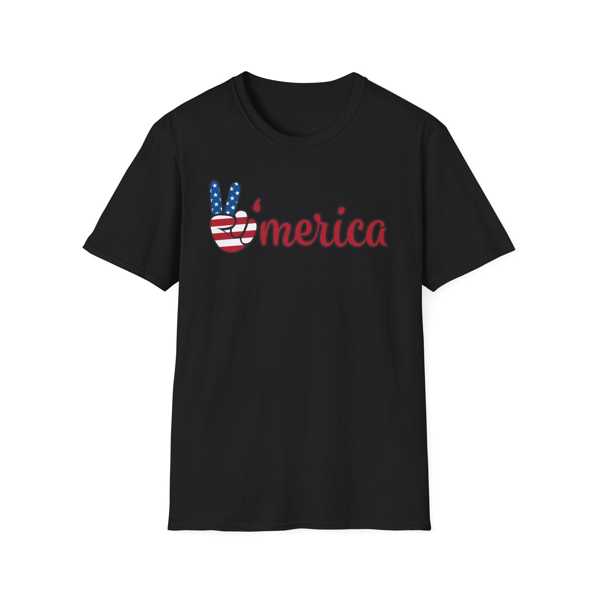 Patriotic Peace T-Shirt for Unisex, Casual Wear, Independence Day Gift, Summer Style, Comfortable Tee