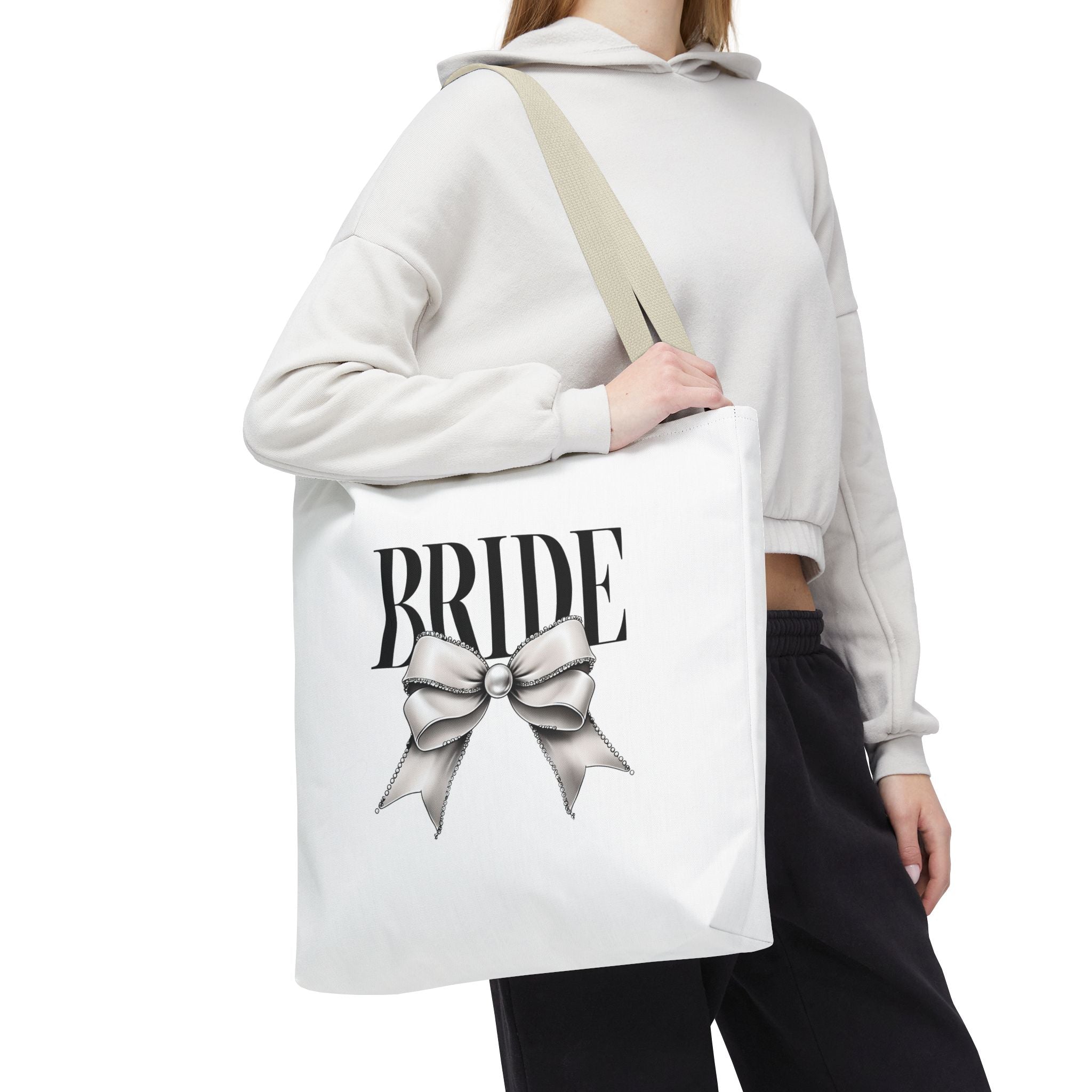Elegant Bride Tote Bag with Bow Design