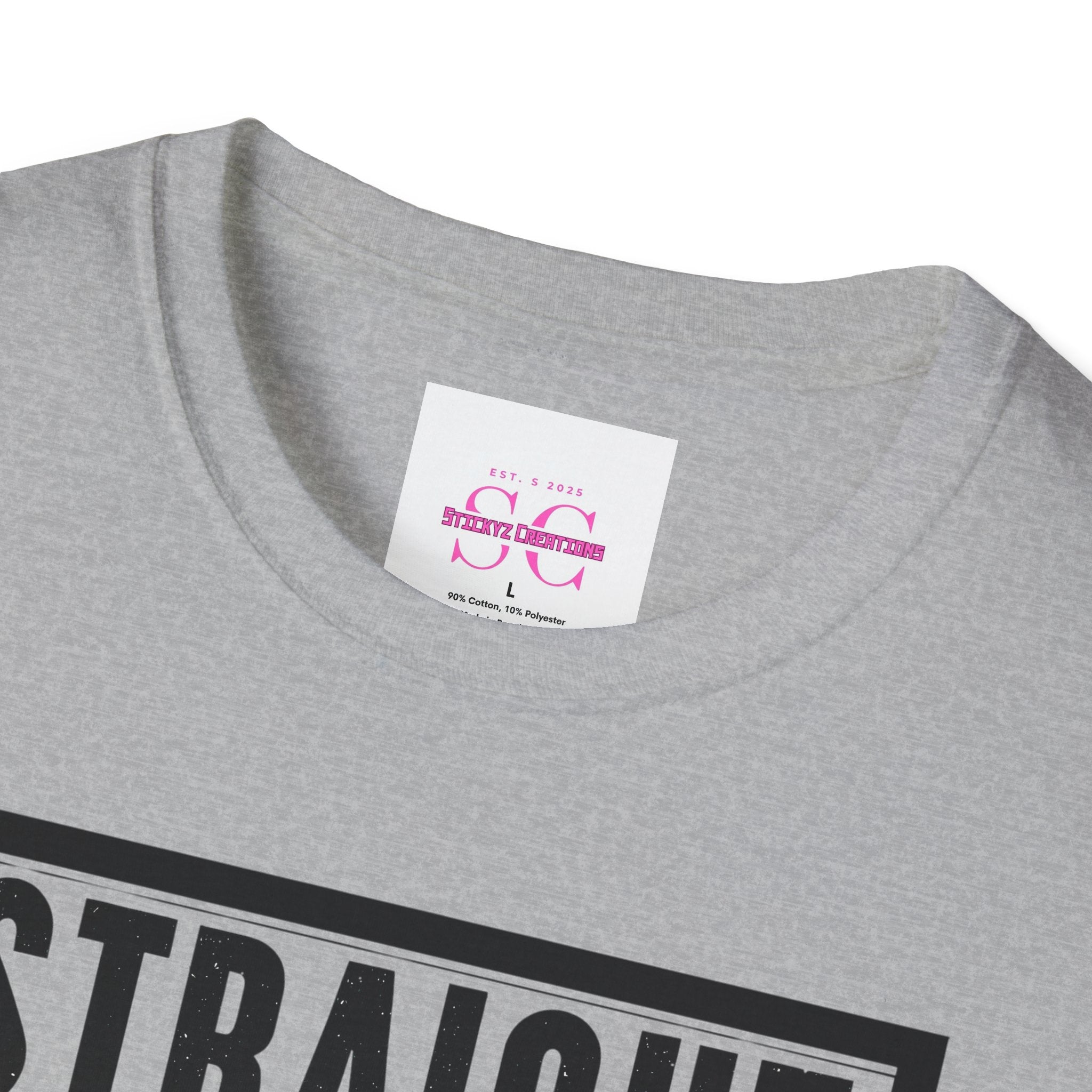 Straight Outta Shape Unisex Softstyle T-Shirt - Funny Workout Tee, Gift for Gym Lovers, Fitness Humor, Casual Wear, Everyday T-Shirt