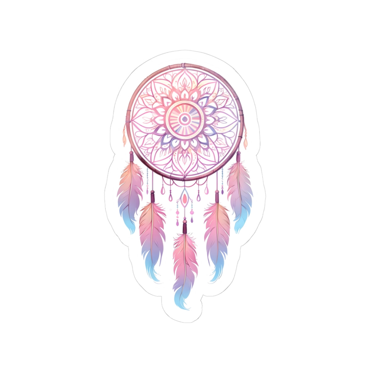 Dreamcatcher Kiss-Cut Stickers | Boho Decor, Laptop Stickers, Gift for Her, Journal Decor, Wall Art