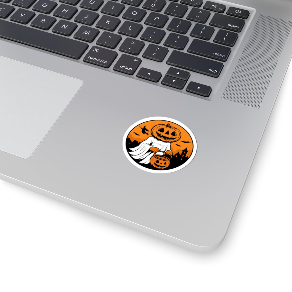 Halloween Ghost Pumpkin Kiss-Cut Stickers, Spooky Decor, Trick or Treat Supplies, Laptop Stickers, Fall Decor, Gift for Halloween Lovers