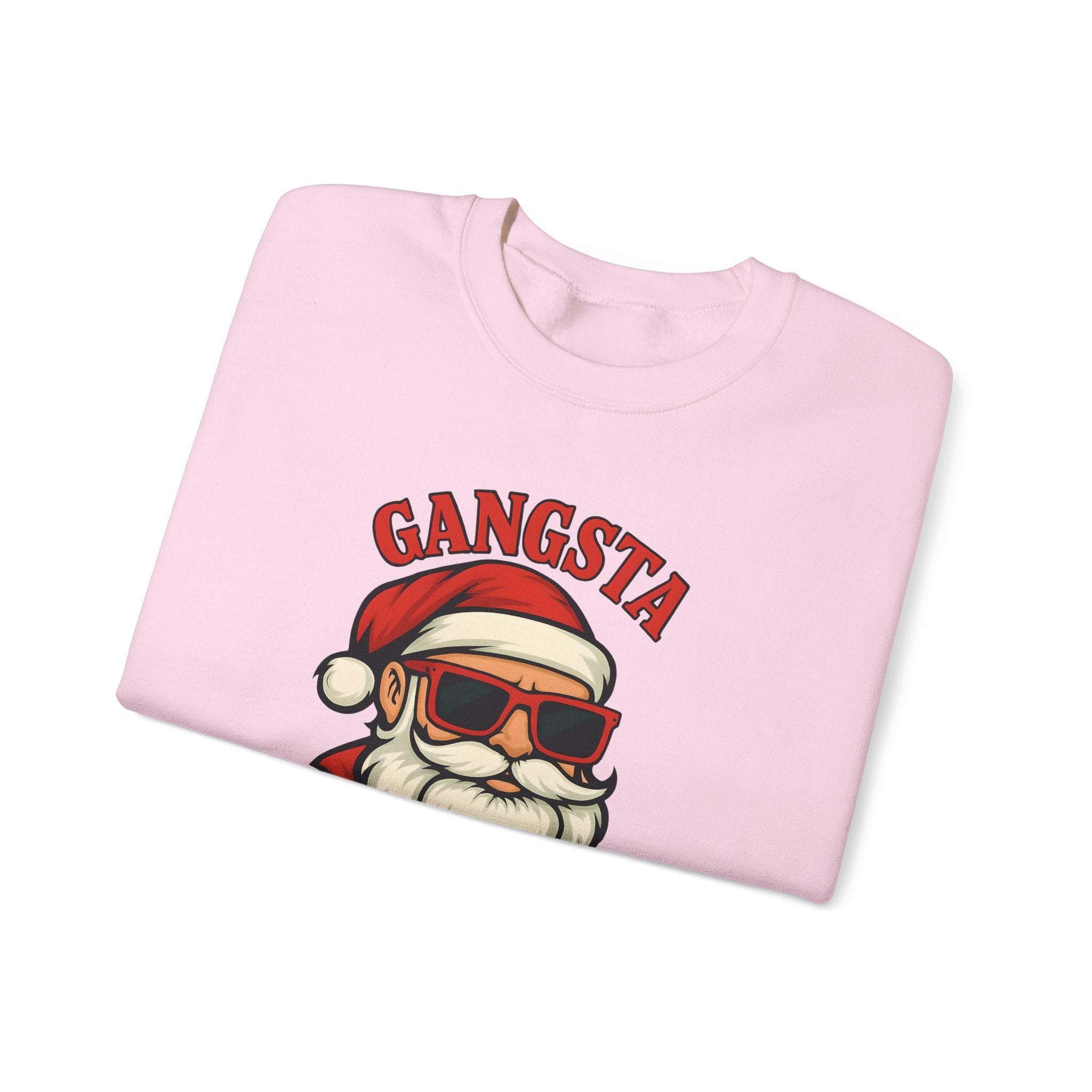 Gangsta Wrapper Crewneck Sweatshirt – Funny Christmas Apparel for Holiday Cheer