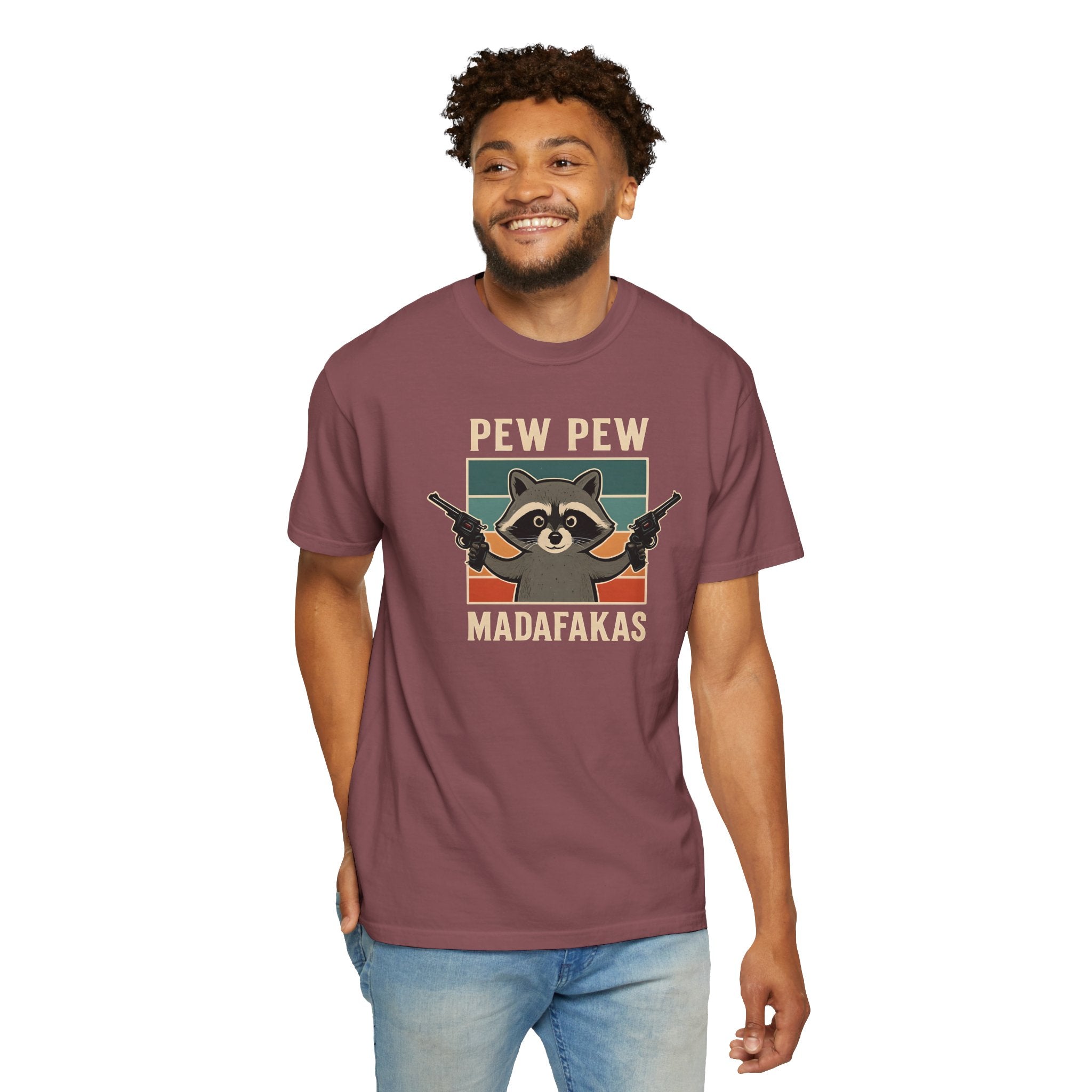 Pew Pew MafaFakas T-Shirt - Fun Unisex Garment-Dyed Tee