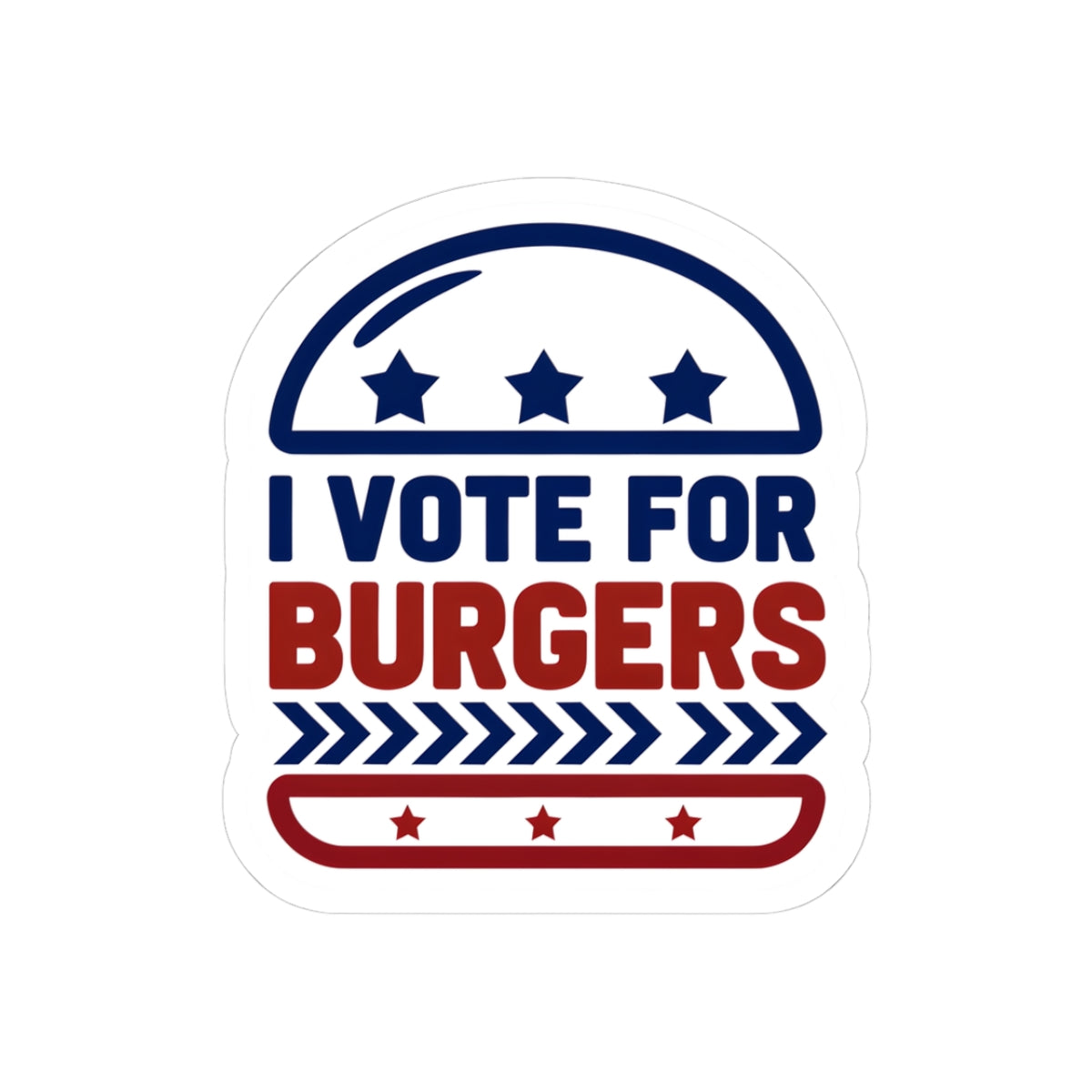 Vote for Burgers Kiss-Cut Stickers - Fun Election-Themed Decor for Food Lovers