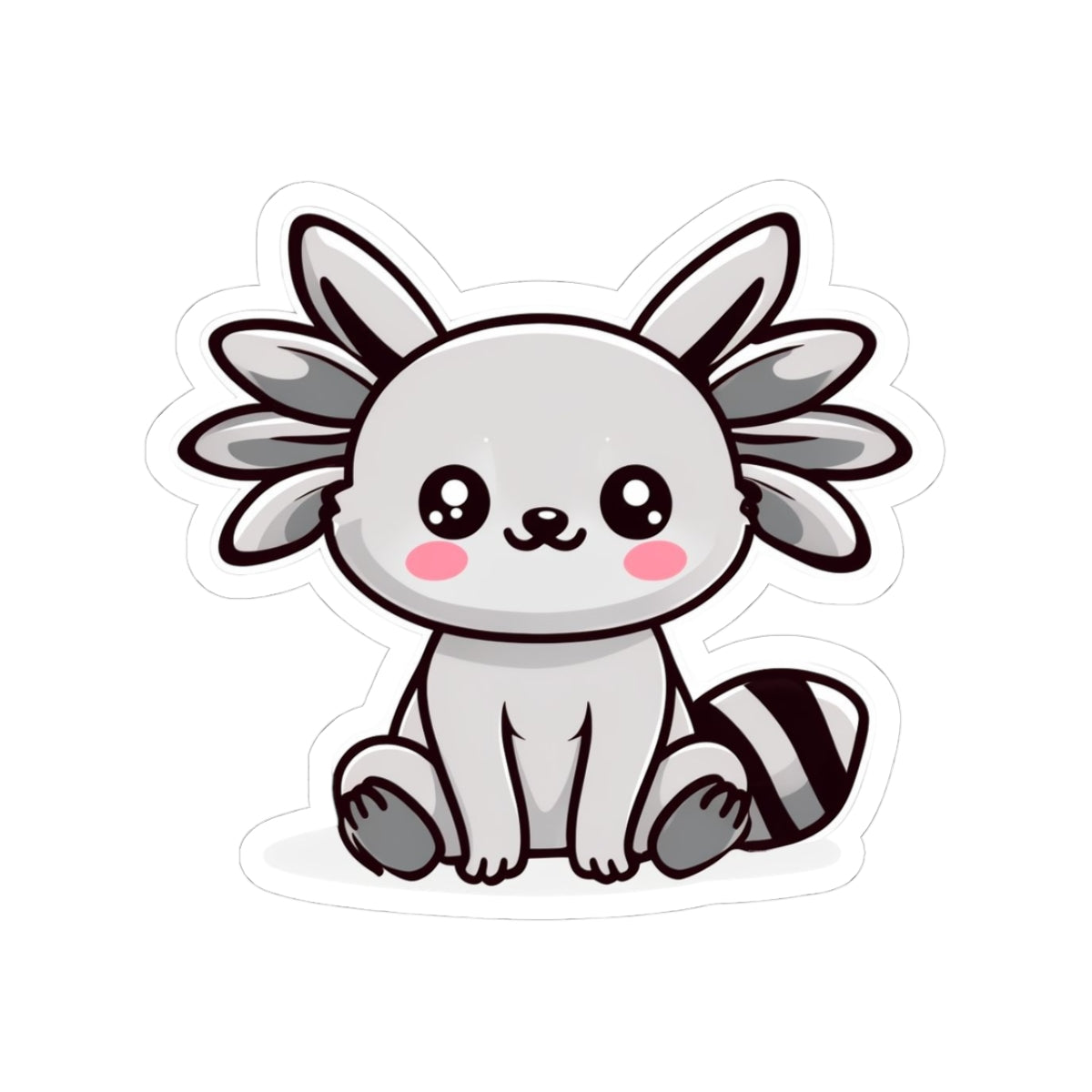 Cute Axolotl Kiss-Cut Stickers - Adorable Laptop & Water Bottle Decor
