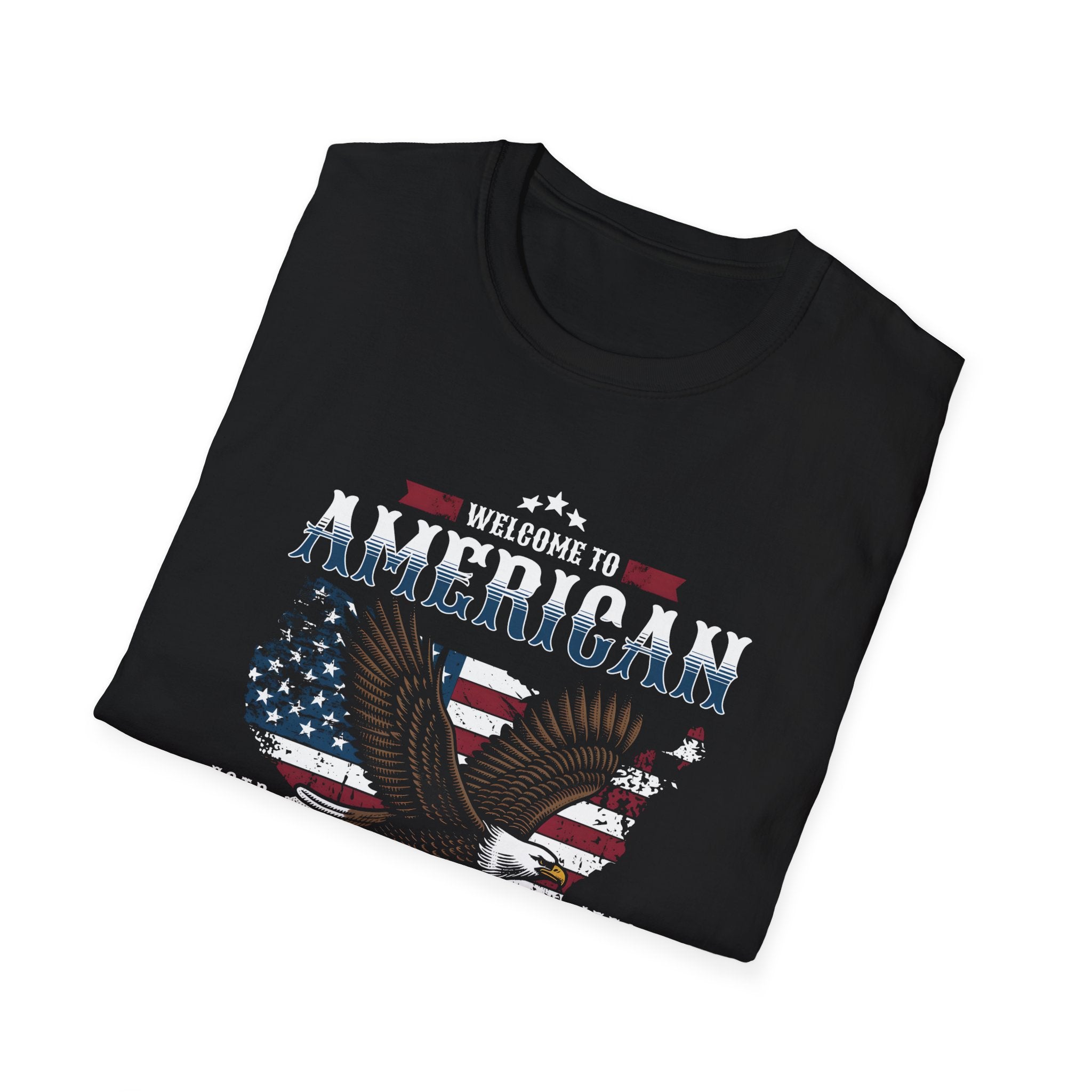 American Freedom Eagle T-Shirt — Distressed Flag Patriotic Tee for 4th of July