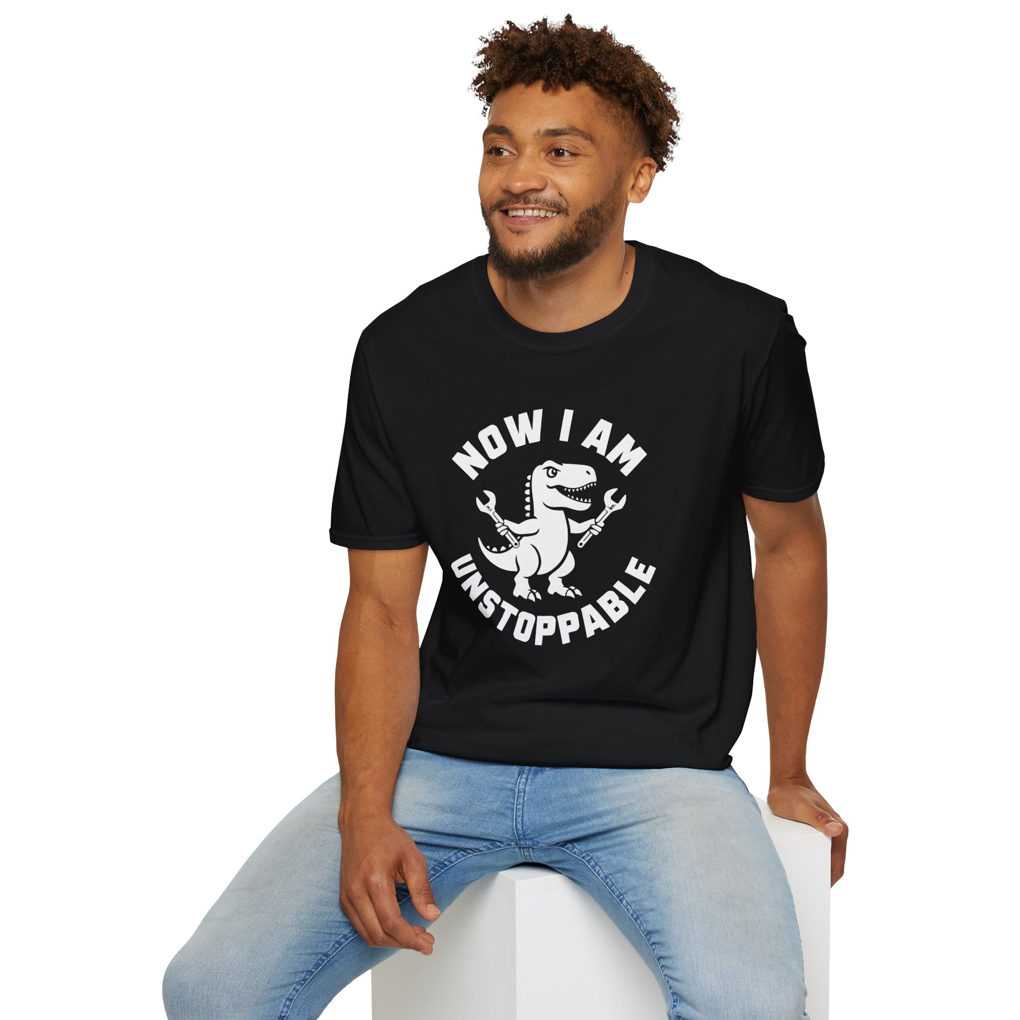 Unstoppable T-Rex T-Shirt – “Now I Am Unstoppable” Dinosaur Tee