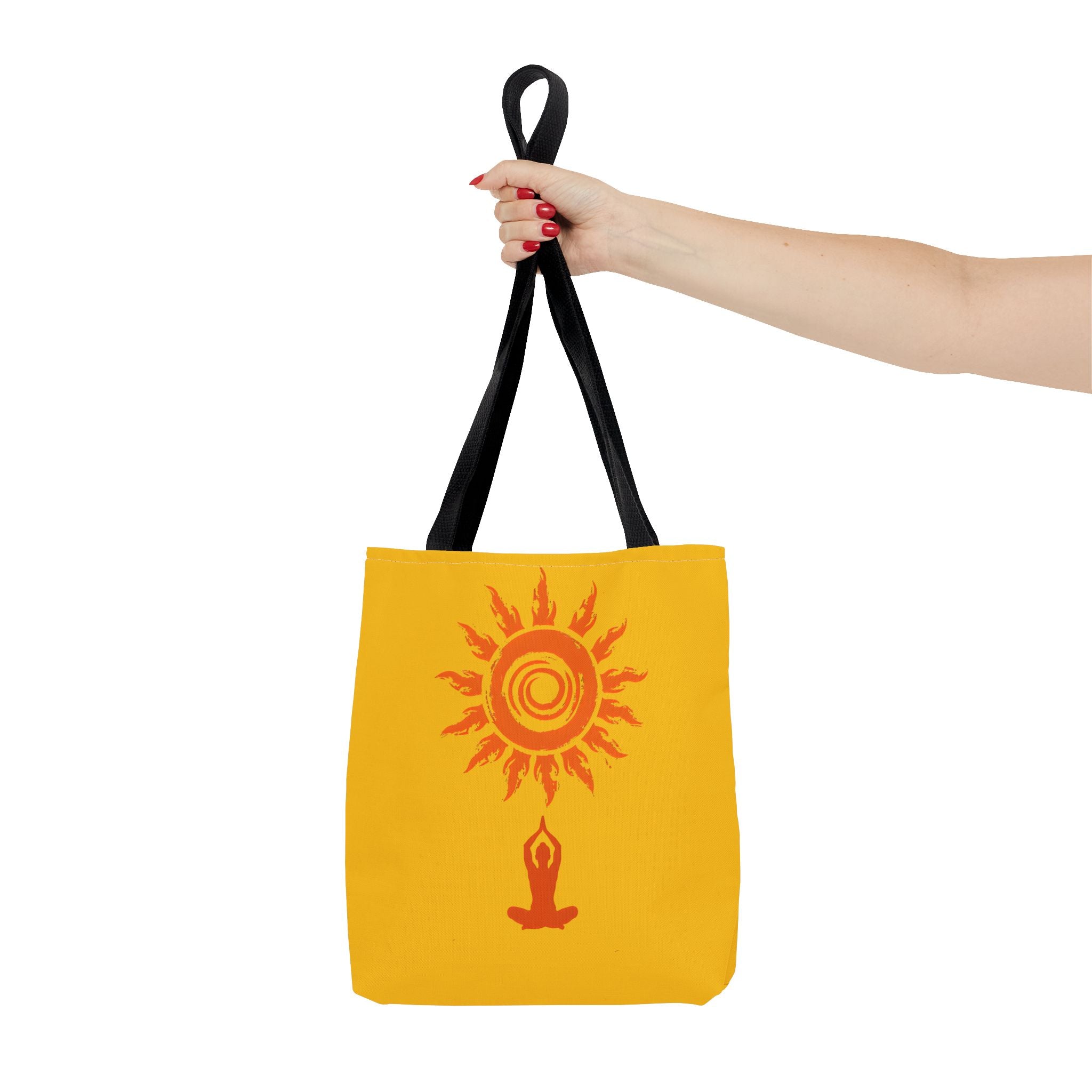 Sunshine Yoga Tote Bag | Motivational Eco-Friendly Shopper | Summer Beach Bag | Gift for Yogis, Meditation, Sustainable Living