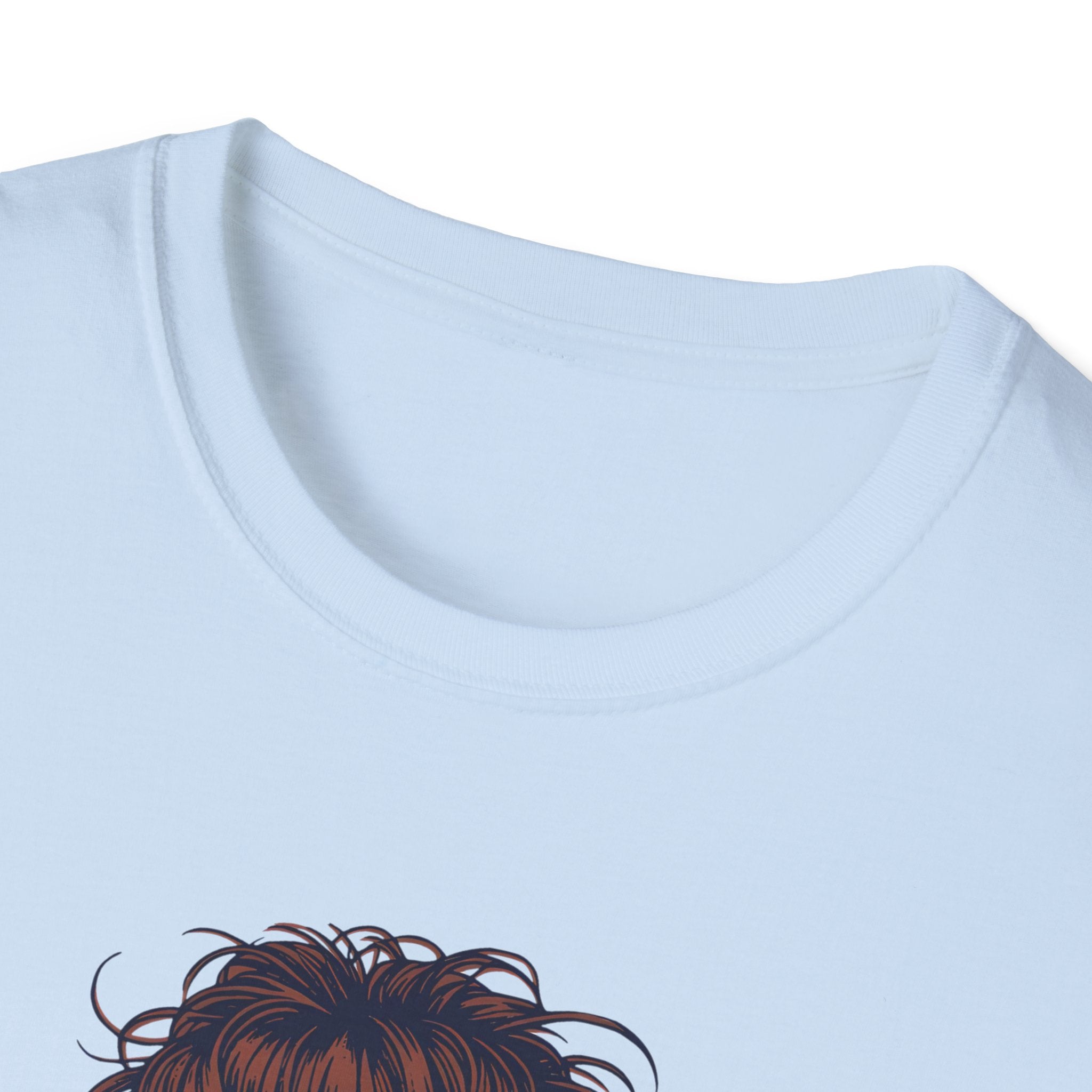 American Mom T-Shirt — Patriotic Messy Bun Sunglasses Tee