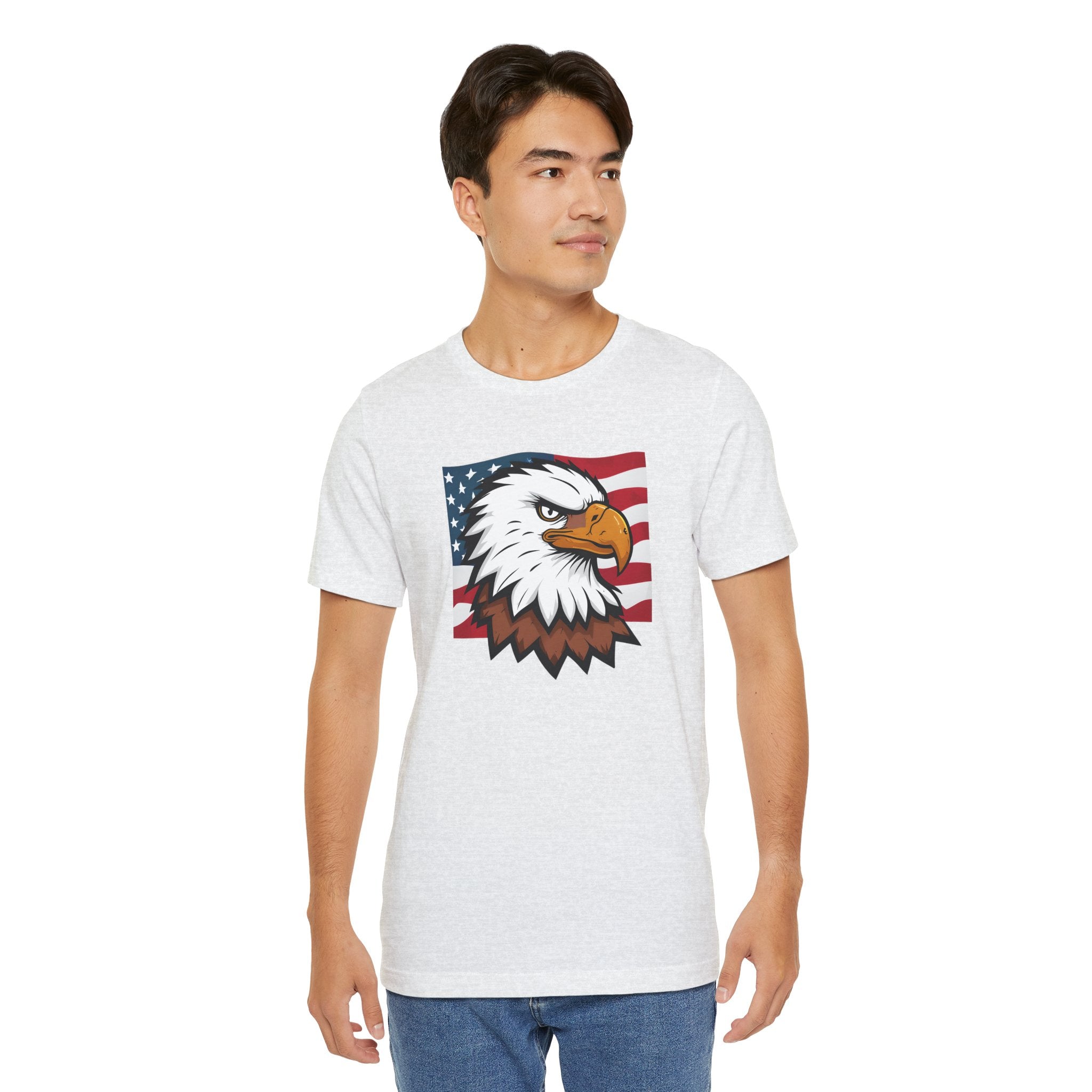 American Eagle Flag T-Shirt — Patriotic Bald Eagle Graphic Tee