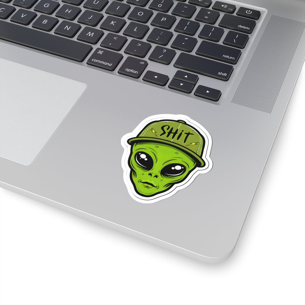 Funny Alien Kiss-Cut Sticker - Humorous Laptop Decor