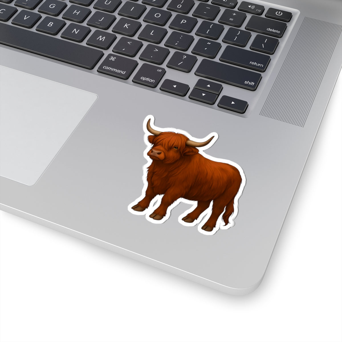 Highland Cow Kiss-Cut Stickers, Cute Cattle Decals, Farmhouse Aesthetic Stickers, Nature Lovers Gift, Laptop Personalization