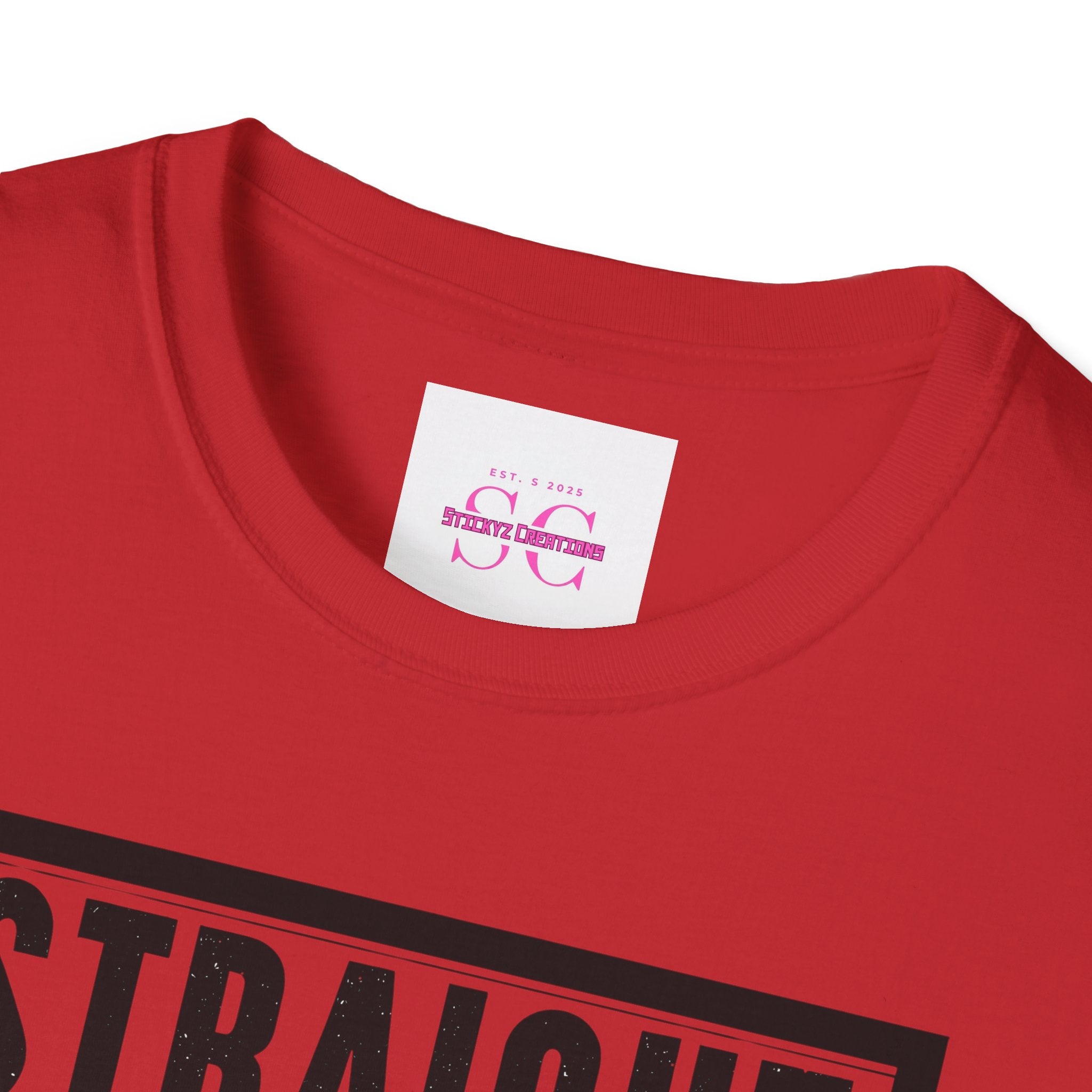 Straight Outta Shape Unisex Softstyle T-Shirt - Funny Workout Tee, Gift for Gym Lovers, Fitness Humor, Casual Wear, Everyday T-Shirt