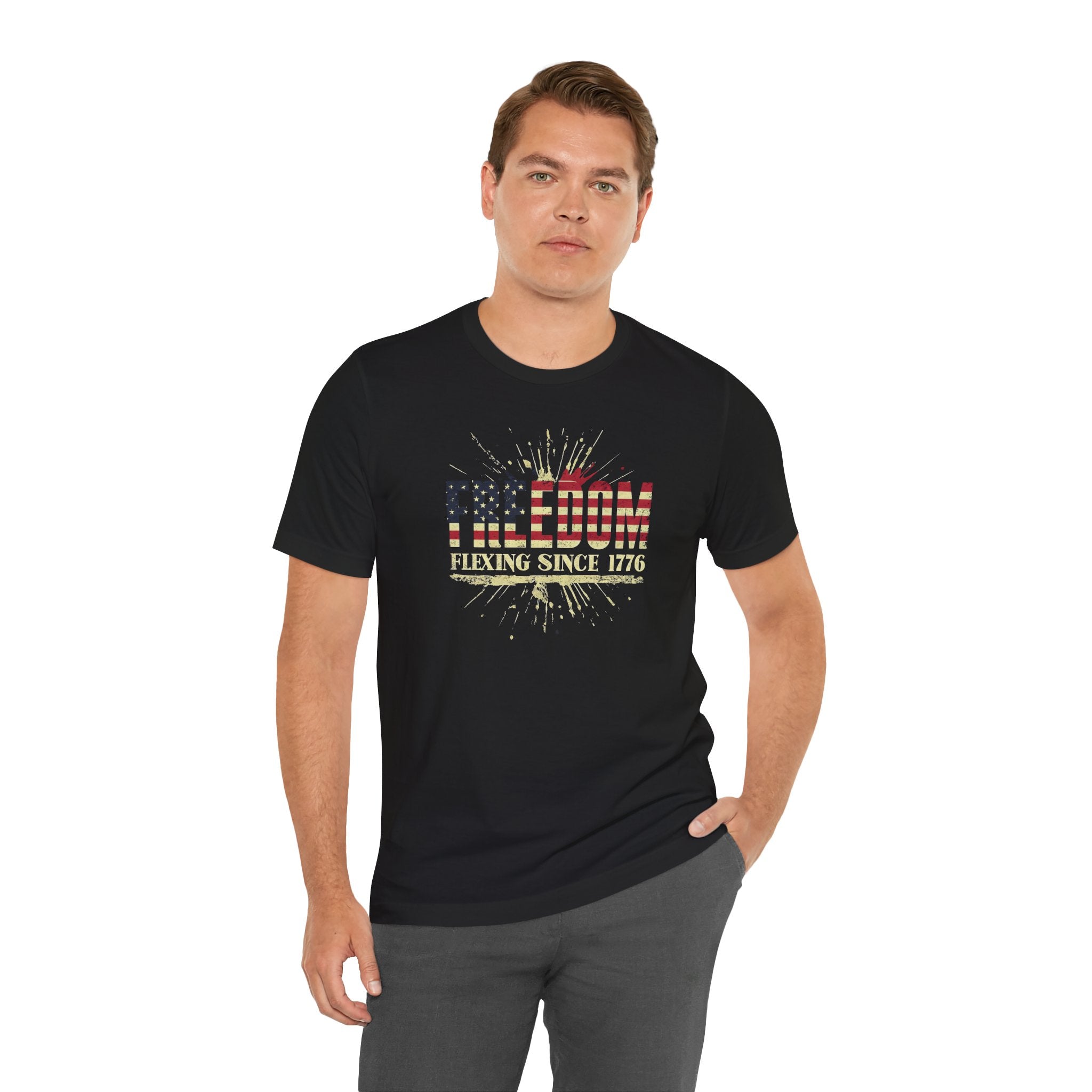 Freedom Flexing Since 1776 T-Shirt — Patriotic Fourth of July Tee