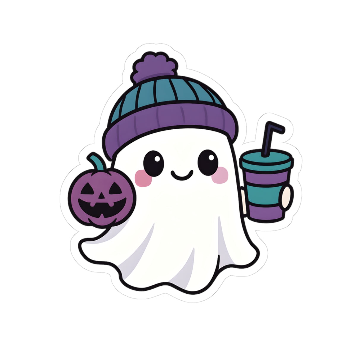 Adorable Halloween Ghost Kiss-Cut Stickers, Cute Vinyl Decals for Laptops, Craft Projects, Parties, Trick-or-Treat Favors, Planner [...]