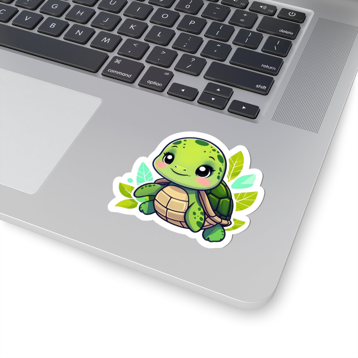Cute Turtle Kiss-Cut Stickers - Adorable Laptop Decor, Nature Lover Gift, Child's Room Decor, Cute Art Accessory, Eco-Friendly Decoration