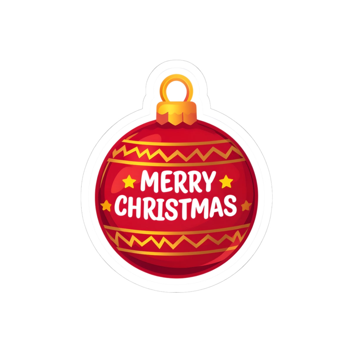 Festive Christmas Ornament Stickers | Holiday Decor, Gift Wrapping, Laptop & Water Bottle Decor, Merry Christmas Stickers