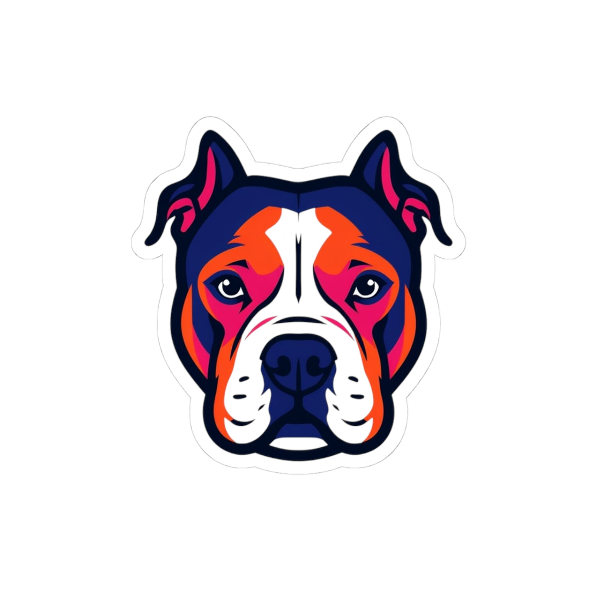 Colorful Pit Bull Kiss-Cut Stickers - Perfect for Dog Lovers