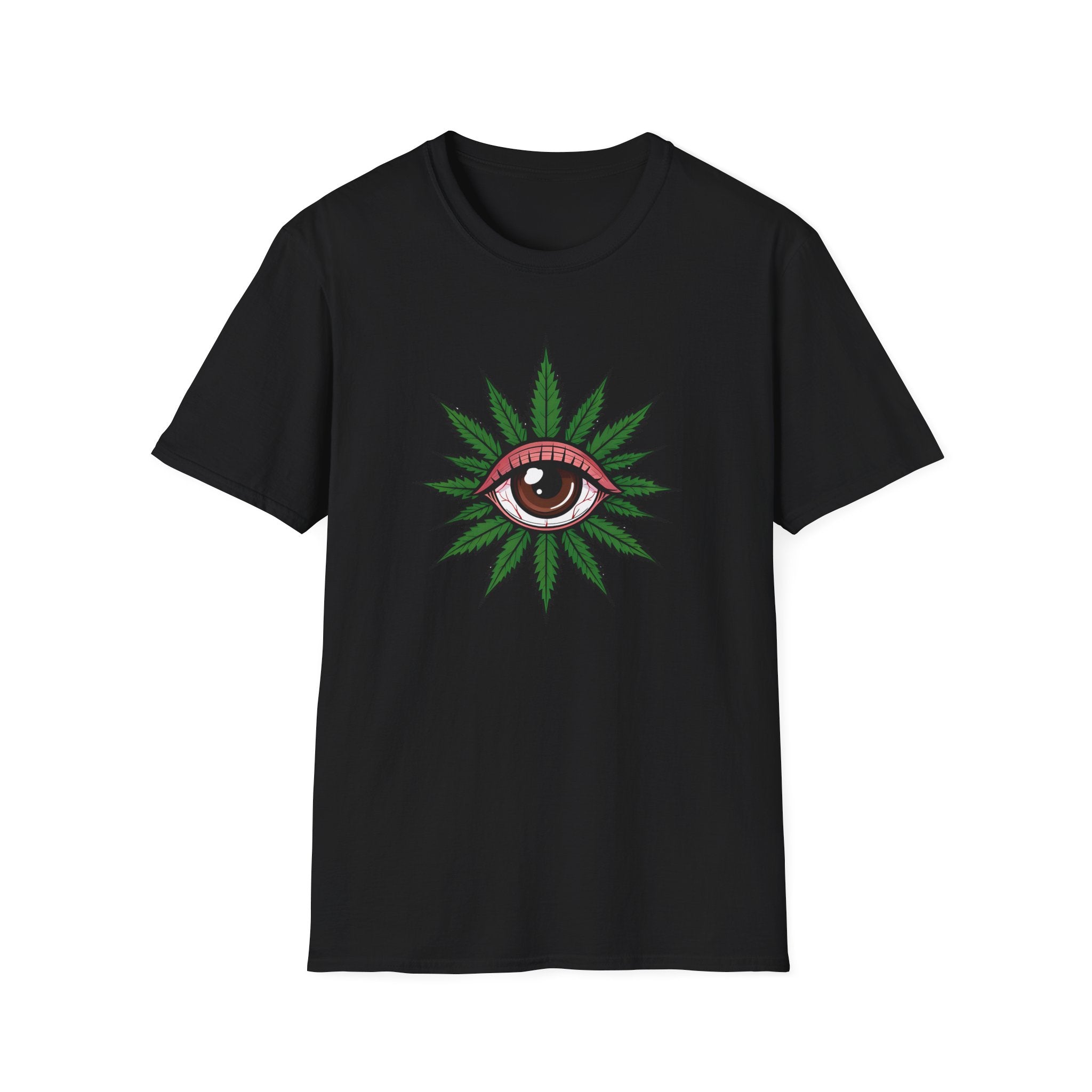 Mystical Eye Graphic T-Shirt, Cannabis Themed Shirt, Boho Tee, Unisex T-Shirt, Chill Fashion, Gift for Her/Him/Teen