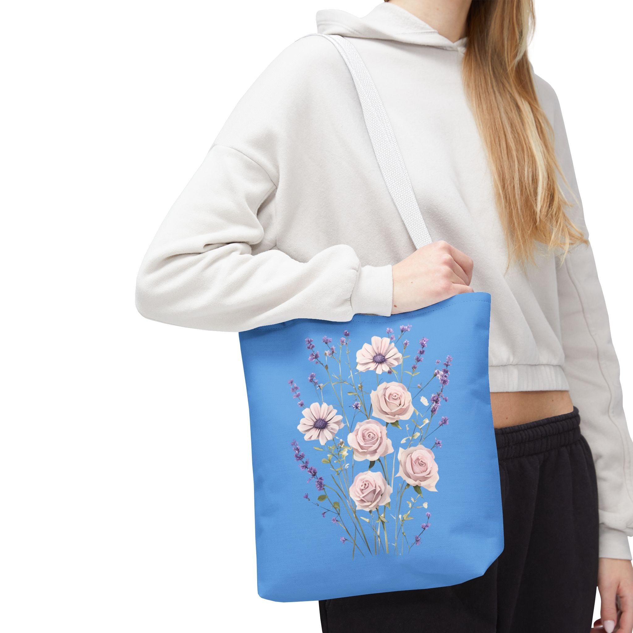 Floral Print Tote Bag - Vibrant Summer Shopping Bag