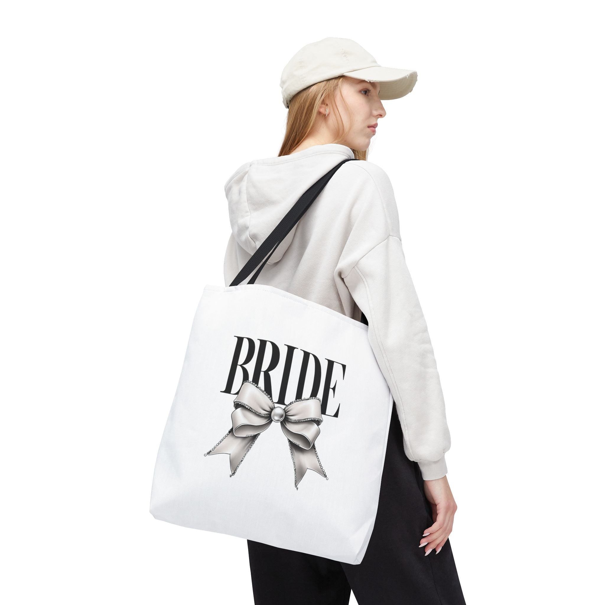 Elegant Bride Tote Bag with Bow Design