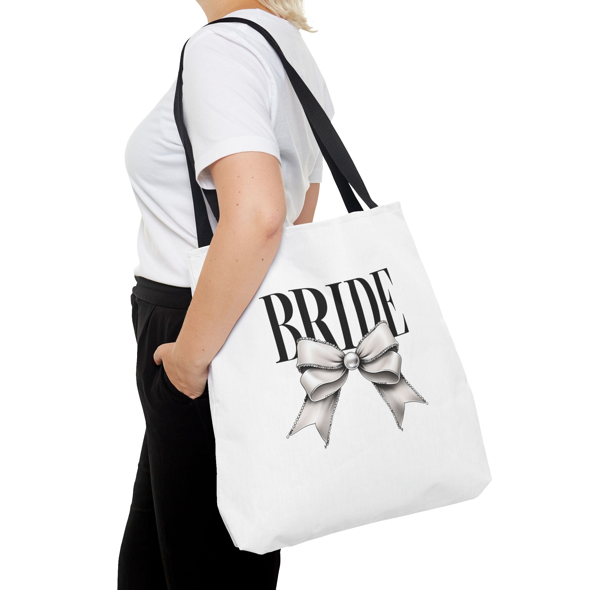 Elegant Bride Tote Bag with Bow Design