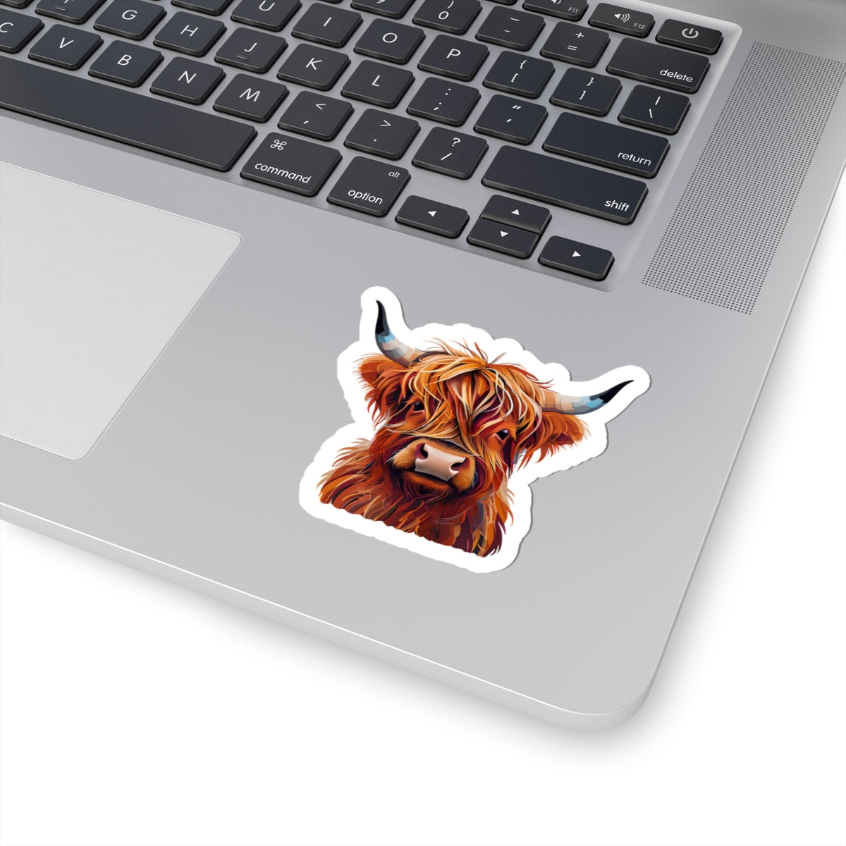 Highland Cow Kiss-Cut Stickers | Cute Animal Decor for Laptops & Water Bottles