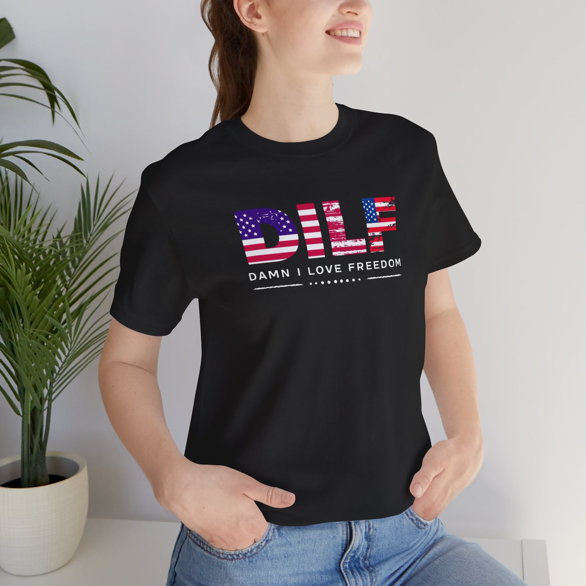 DILE American Flag Tee — “Damn I Love Freedom” Patriotic T-Shirt