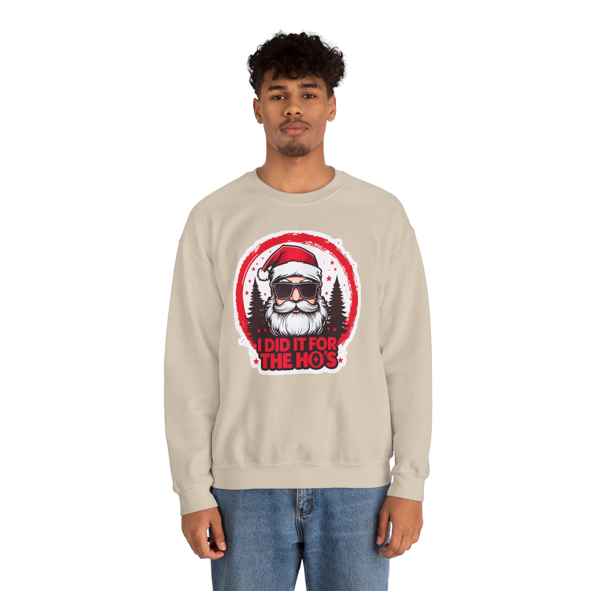 Funny Christmas Sweatshirt, Santa Graphic Crewneck, Holiday Gift for Him/Her, Festive Apparel for Parties, Winter Wear