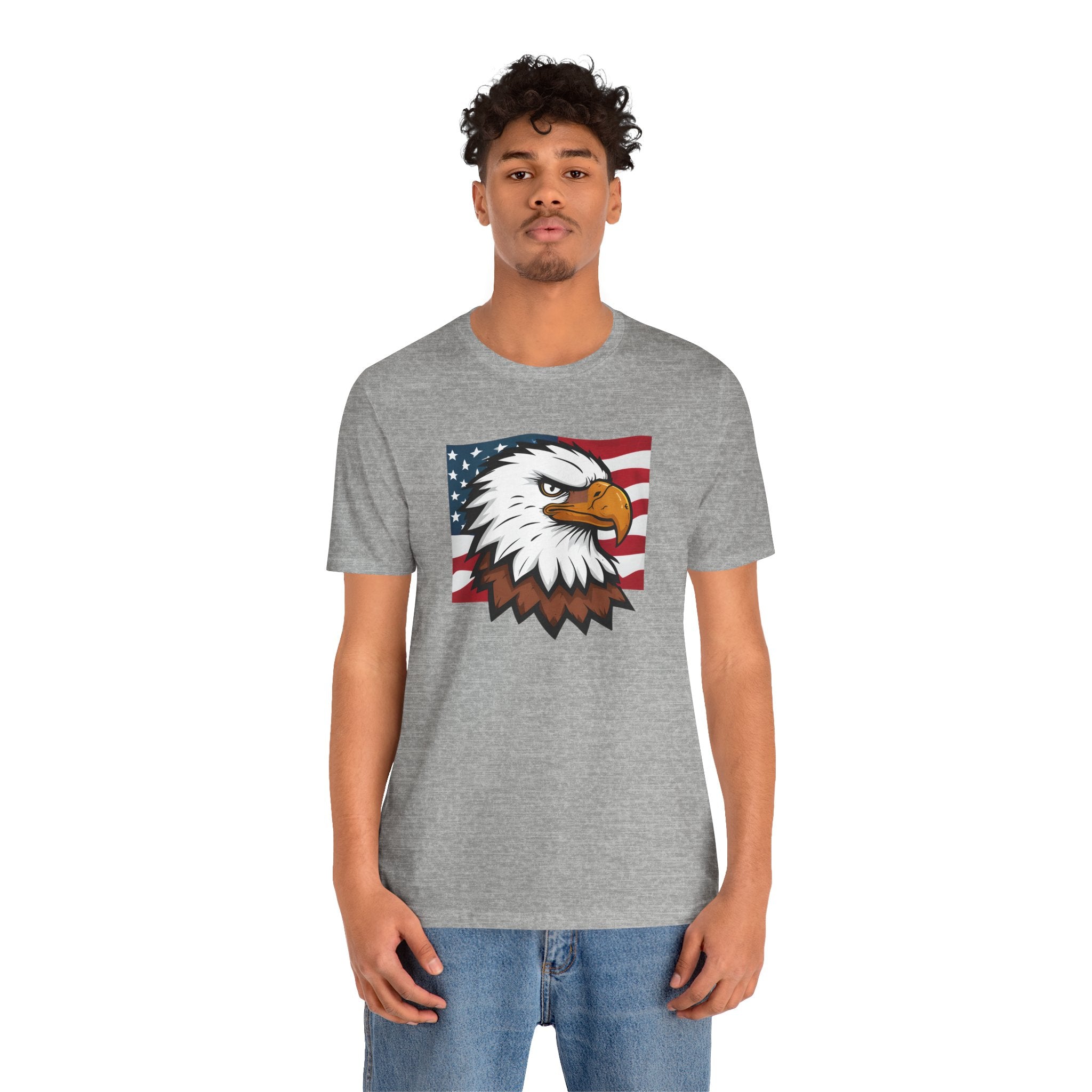 American Eagle Flag T-Shirt — Patriotic Bald Eagle Graphic Tee