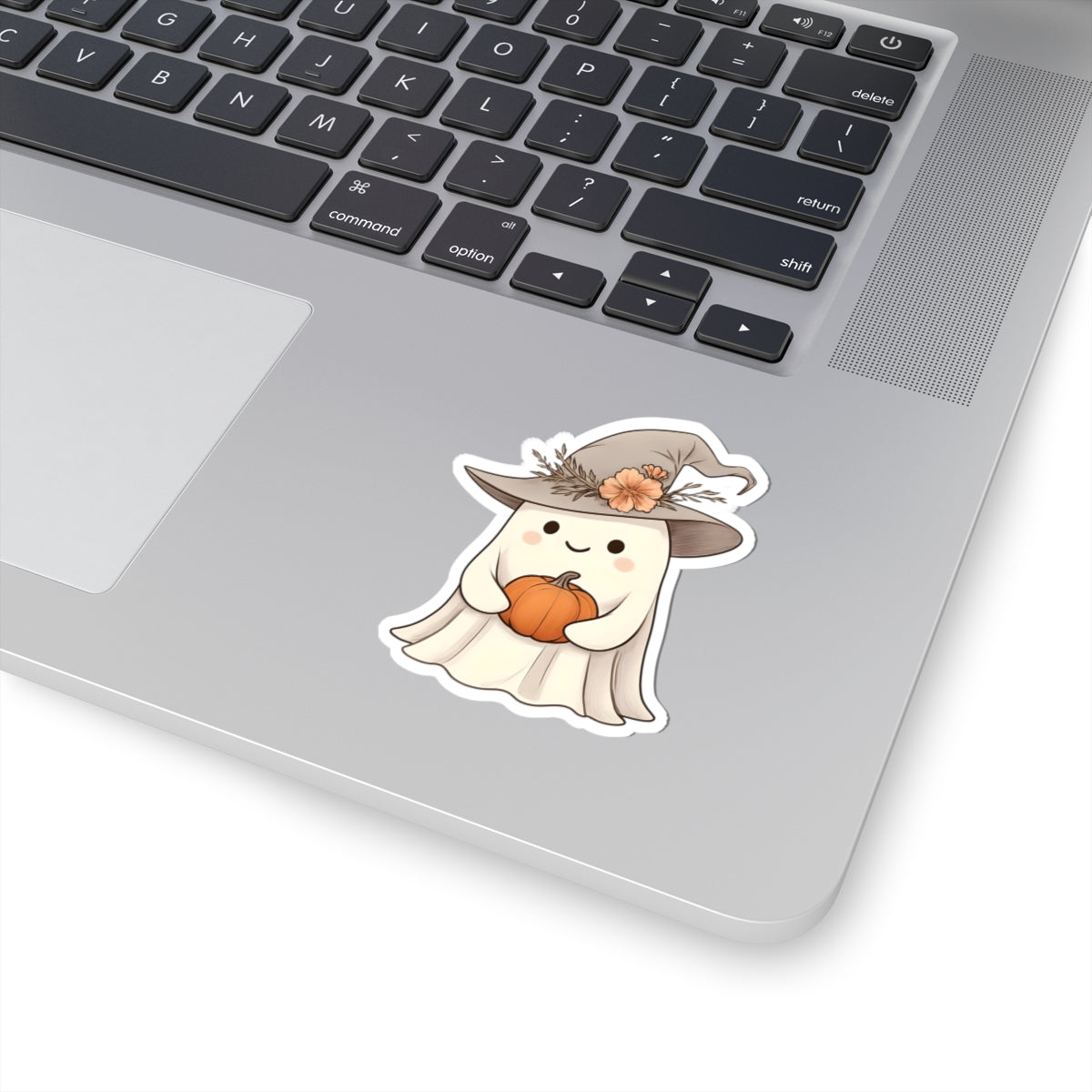 Cute Halloween Ghost Kiss-Cut Stickers, Pumpkin Decor, Cute Stickers for Laptops, Fall Gifts, Halloween Party Favors, Whimsical Decor