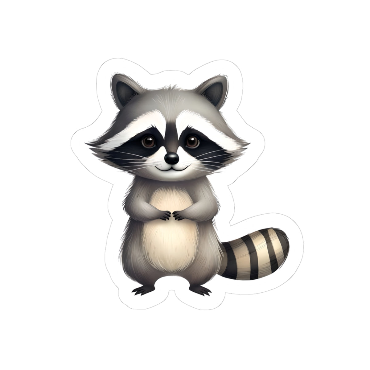 Cute Raccoon Kiss-Cut Stickers - Whimsical Designs for Laptops, Water Bottles, and More!