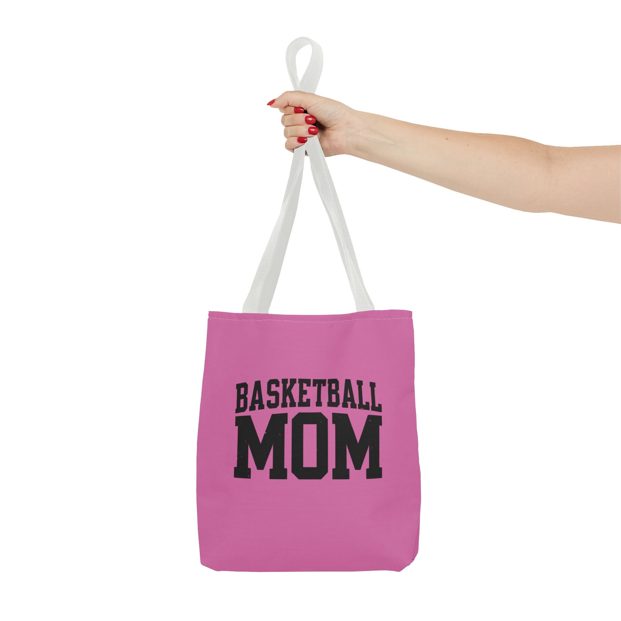 Basketball Mom Tote Bag - Stylish Pink Bag for Sports Enthusiasts