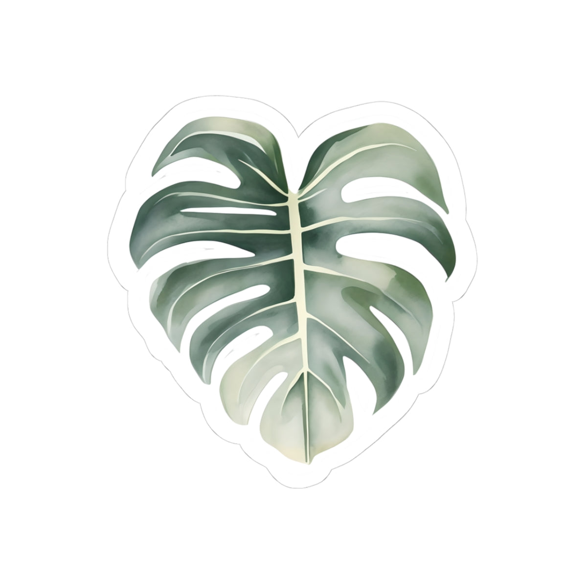Tropical Monstera Leaf Kiss-Cut Stickers | Trendy Laptop Decor & Eco-Friendly Art