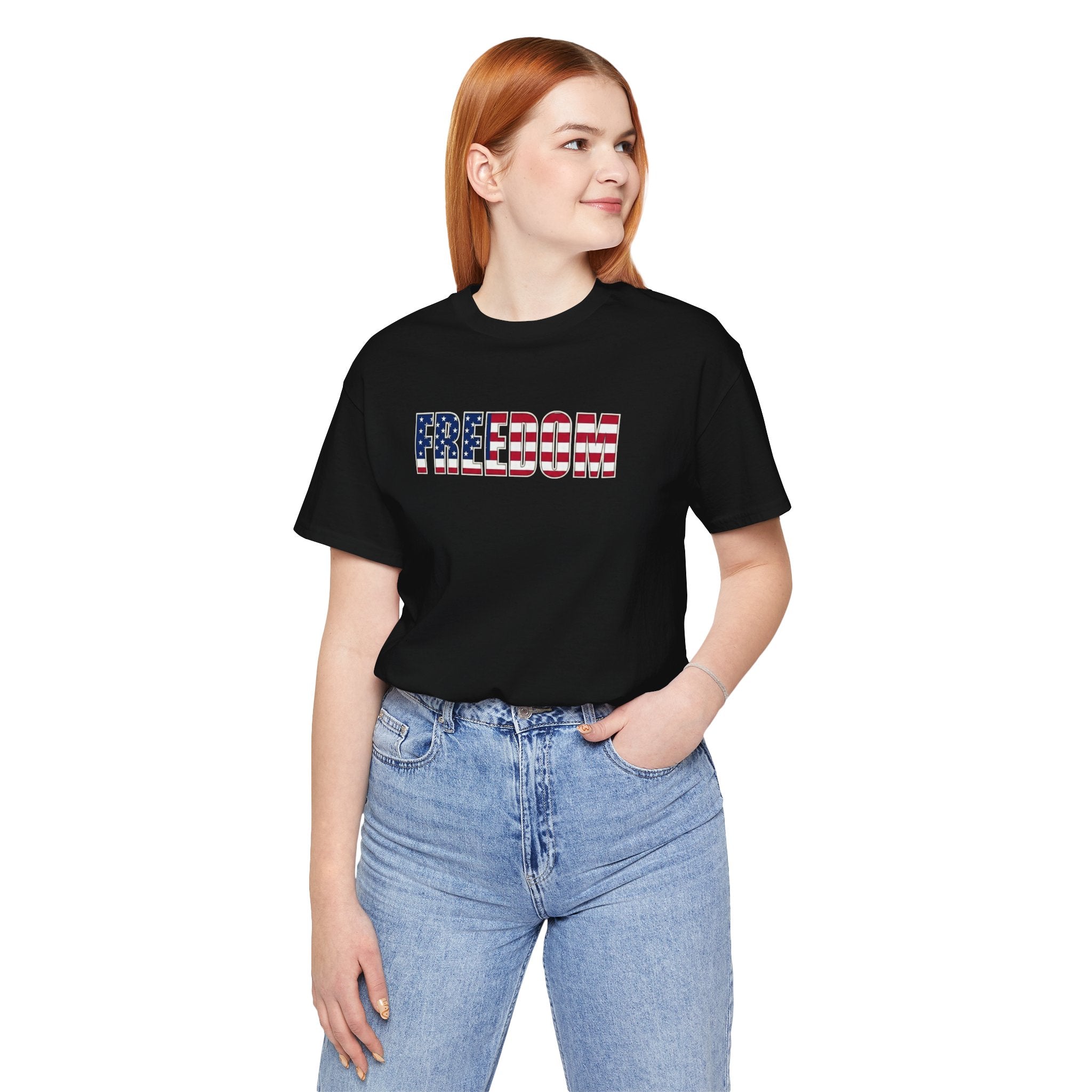 Freedom American Flag Tee — Patriotic 'FREEDOM' Graphic T-Shirt