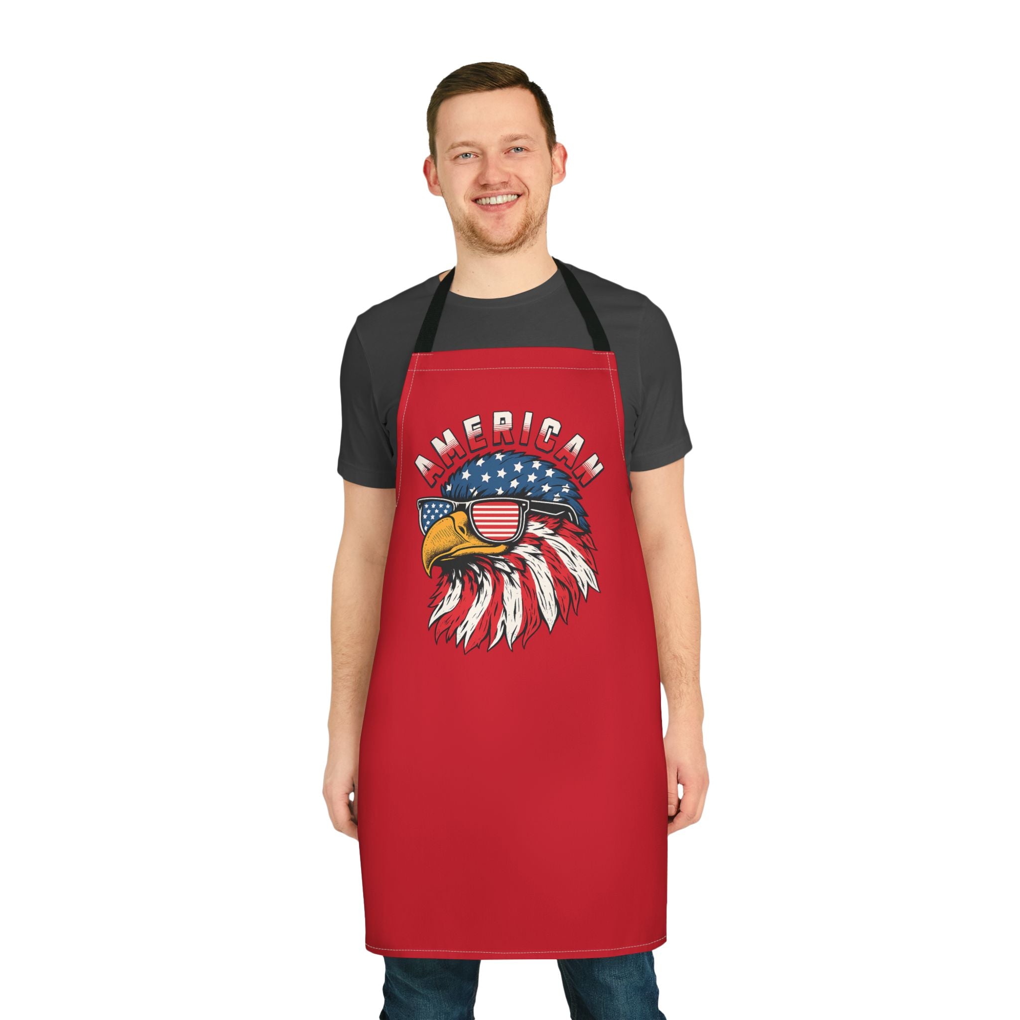 American Eagle Flag Apron - Patriotic BBQ & Fourth of July Cooking Apron