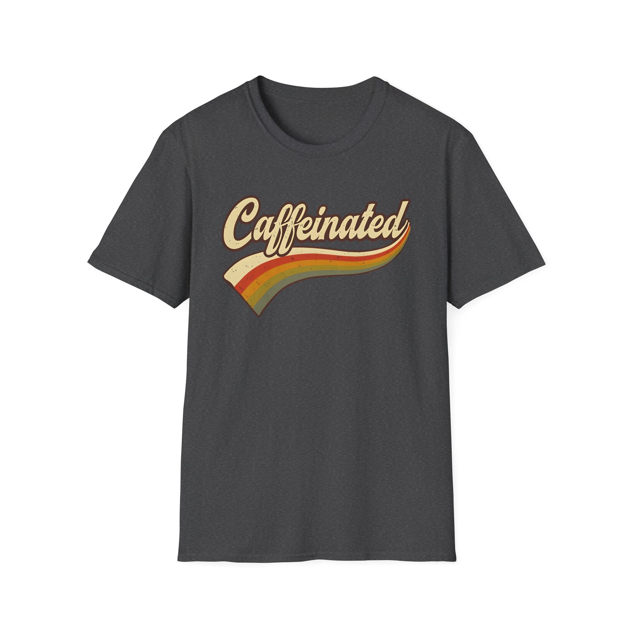 Caffeinated Retro Unisex Softstyle T-Shirt