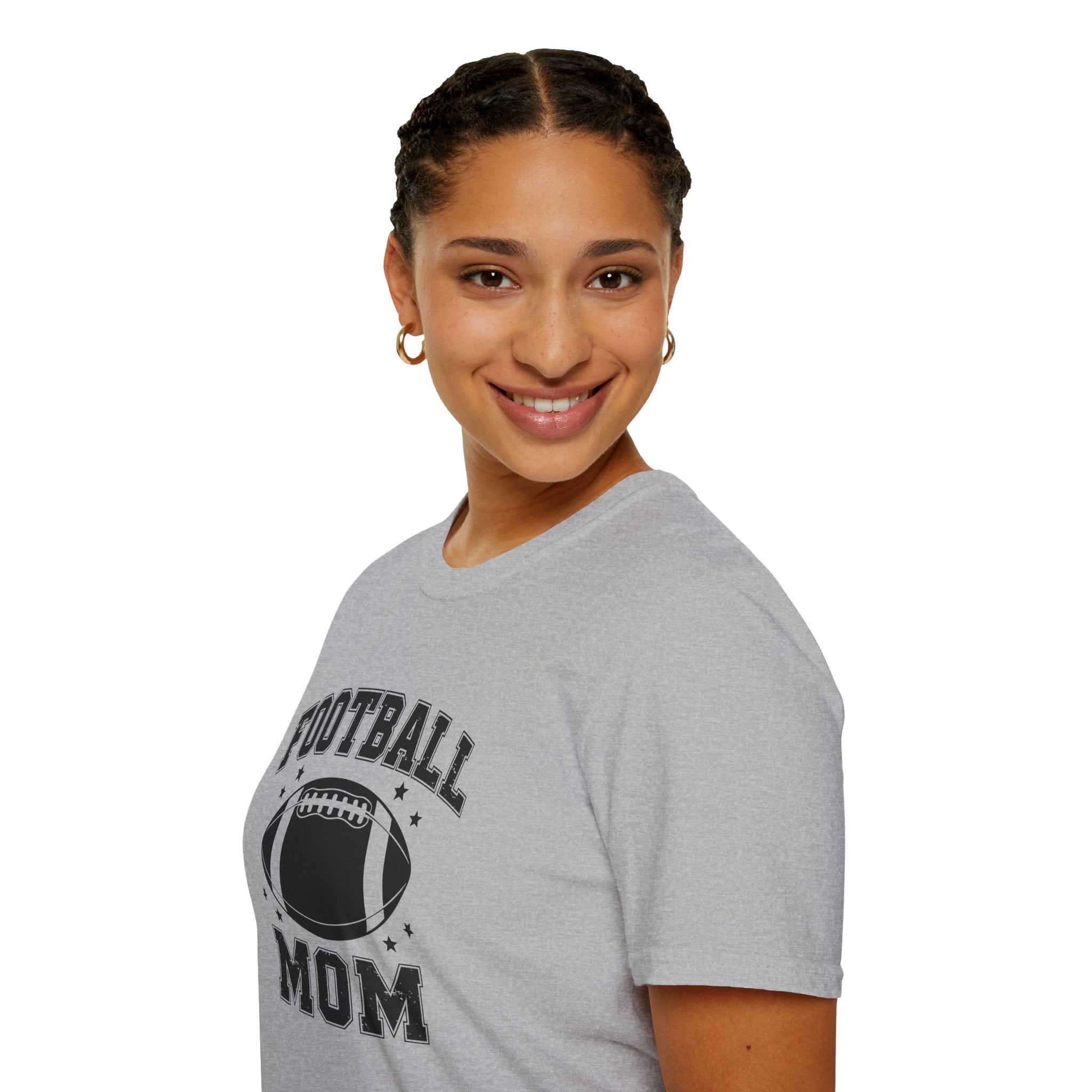 Football Mom Unisex Softstyle T-Shirt, Perfect Gift for Sports Moms, Game Day Tee, Team Spirit Shirt, Gift for Football Lovers