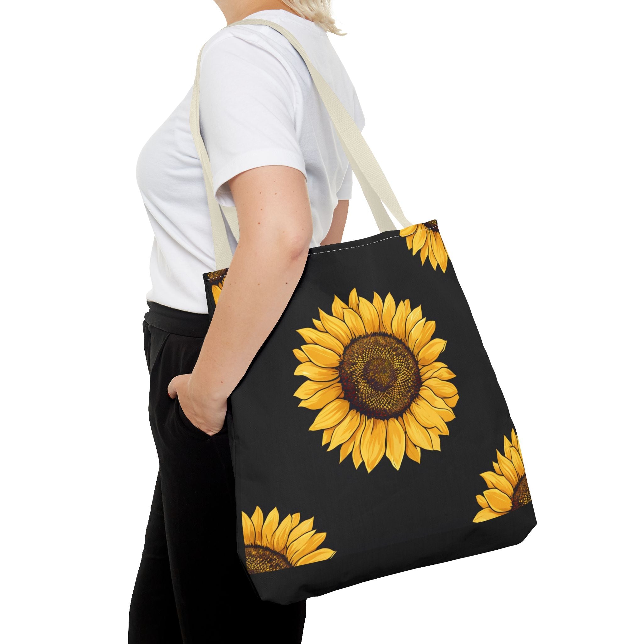 Sunflower Pattern Tote Bag – Stylish Eco-Friendly Carryall