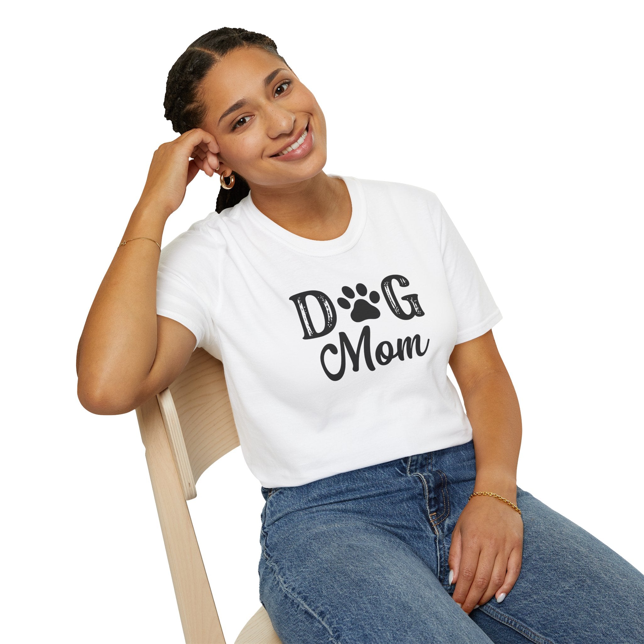 Dog Mom Unisex Softstyle T-Shirt - Comfy Pet Lover Tee