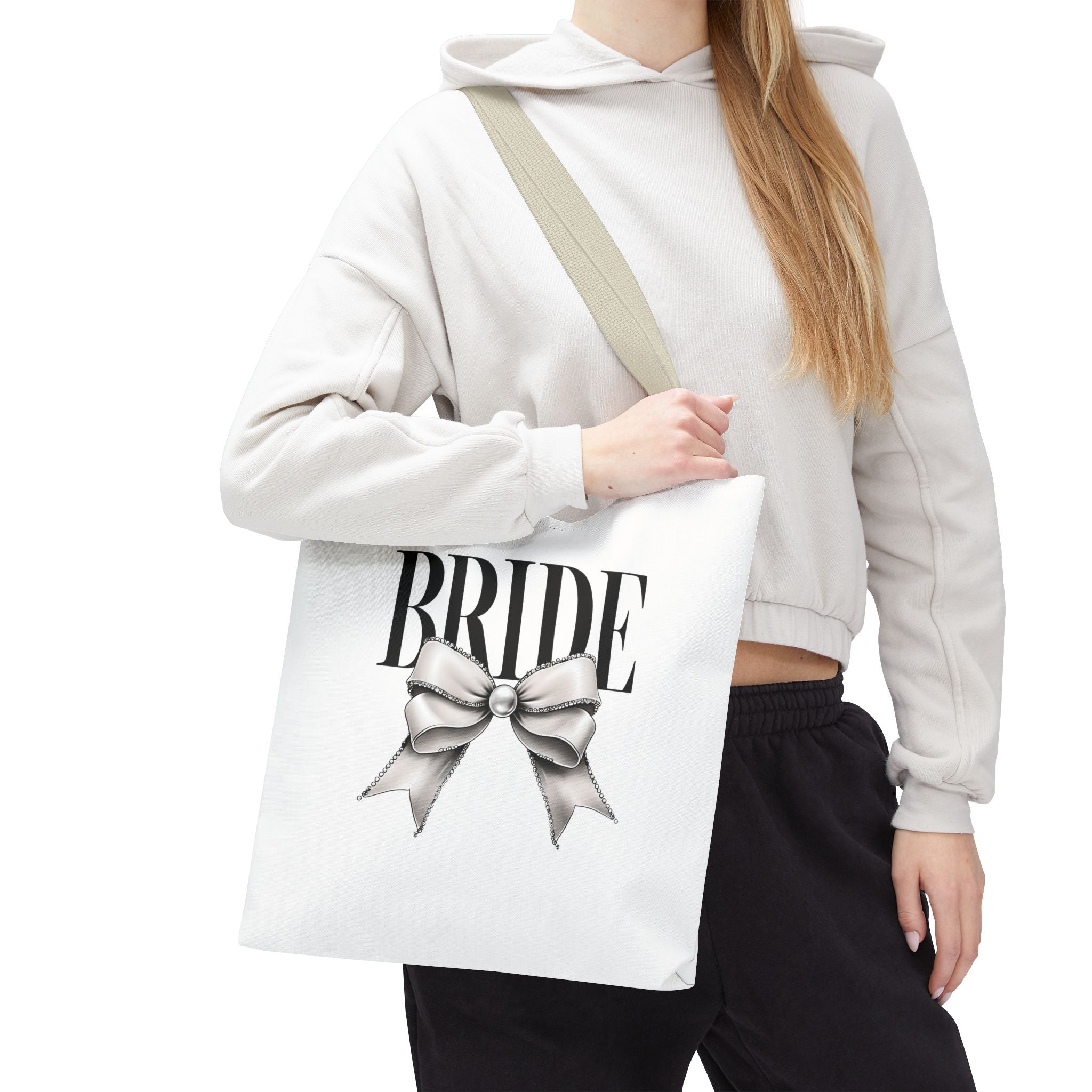 Elegant Bride Tote Bag with Bow Design