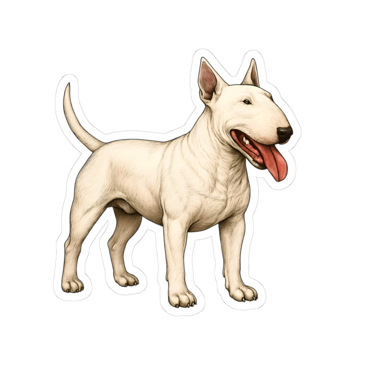 Adorable Bull Terrier Kiss-Cut Stickers | Dog Lovers, Laptop Decor, Gift for Pet Owners, Cute Stickers, Home & Office Decor