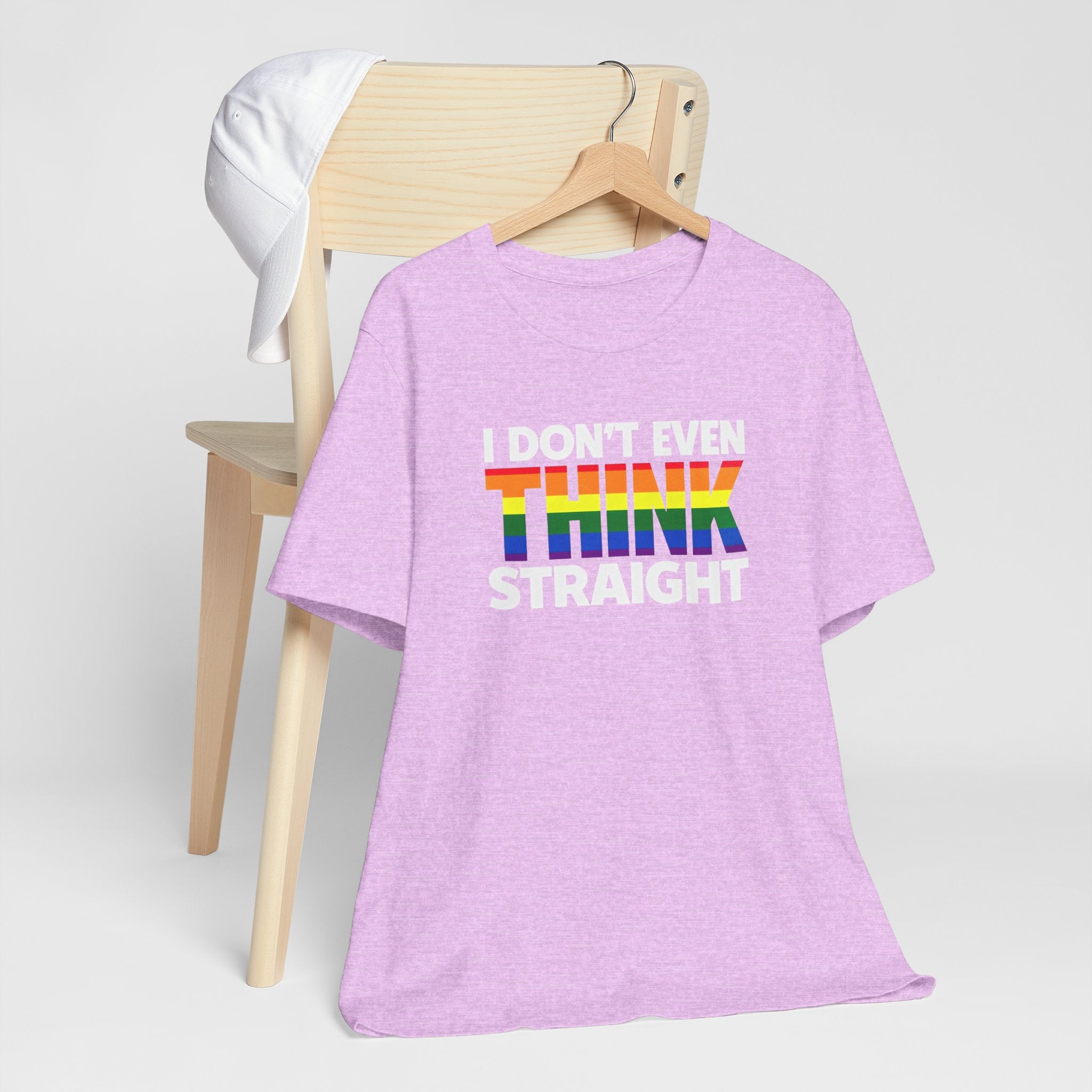 I Don't Even Think Straight Tee — Rainbow Pride Graphic T-Shirt