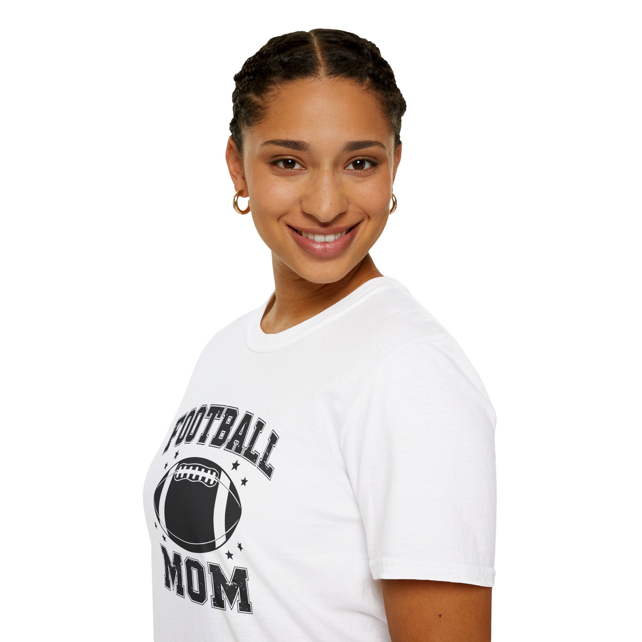 Football Mom Unisex Softstyle T-Shirt, Perfect Gift for Sports Moms, Game Day Tee, Team Spirit Shirt, Gift for Football Lovers