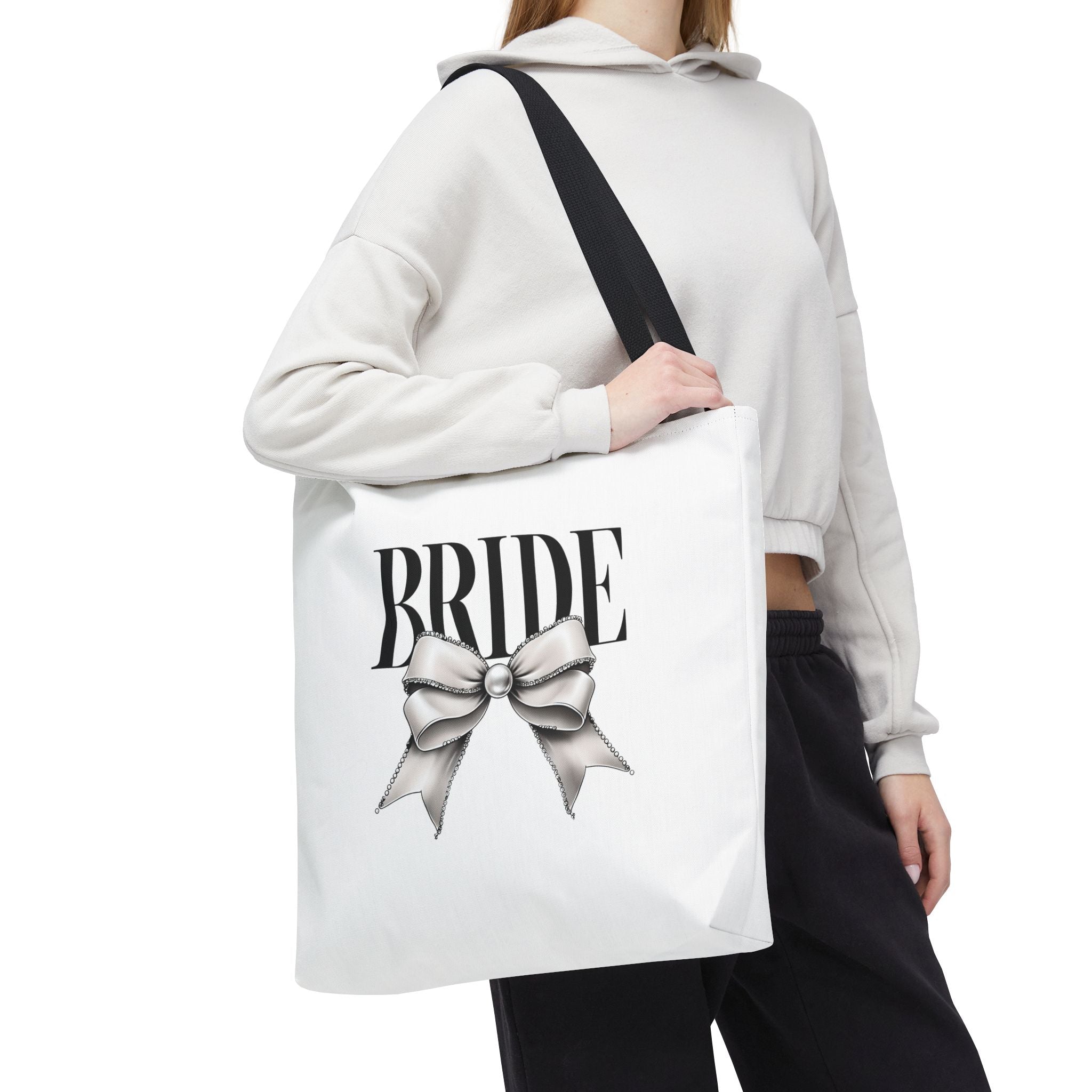 Elegant Bride Tote Bag with Bow Design