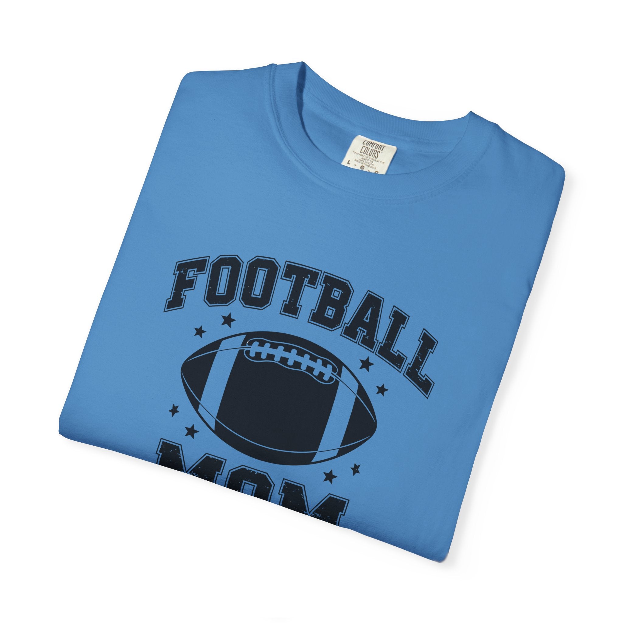 Football Mom T-Shirt, Unisex Garment-Dyed Tee for Game Day, Sports Mom Gift, Team Spirit Shirt, Casual Comfort Wear