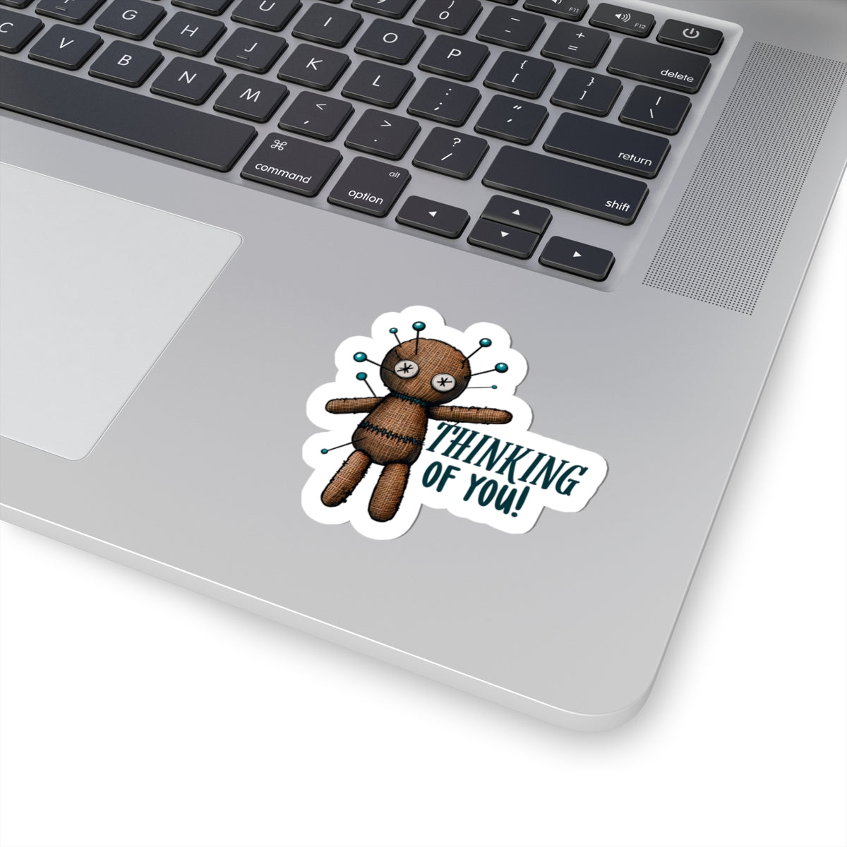 Thinking of You Voodoo Doll Kiss-Cut Stickers - Unique & Fun Reminders