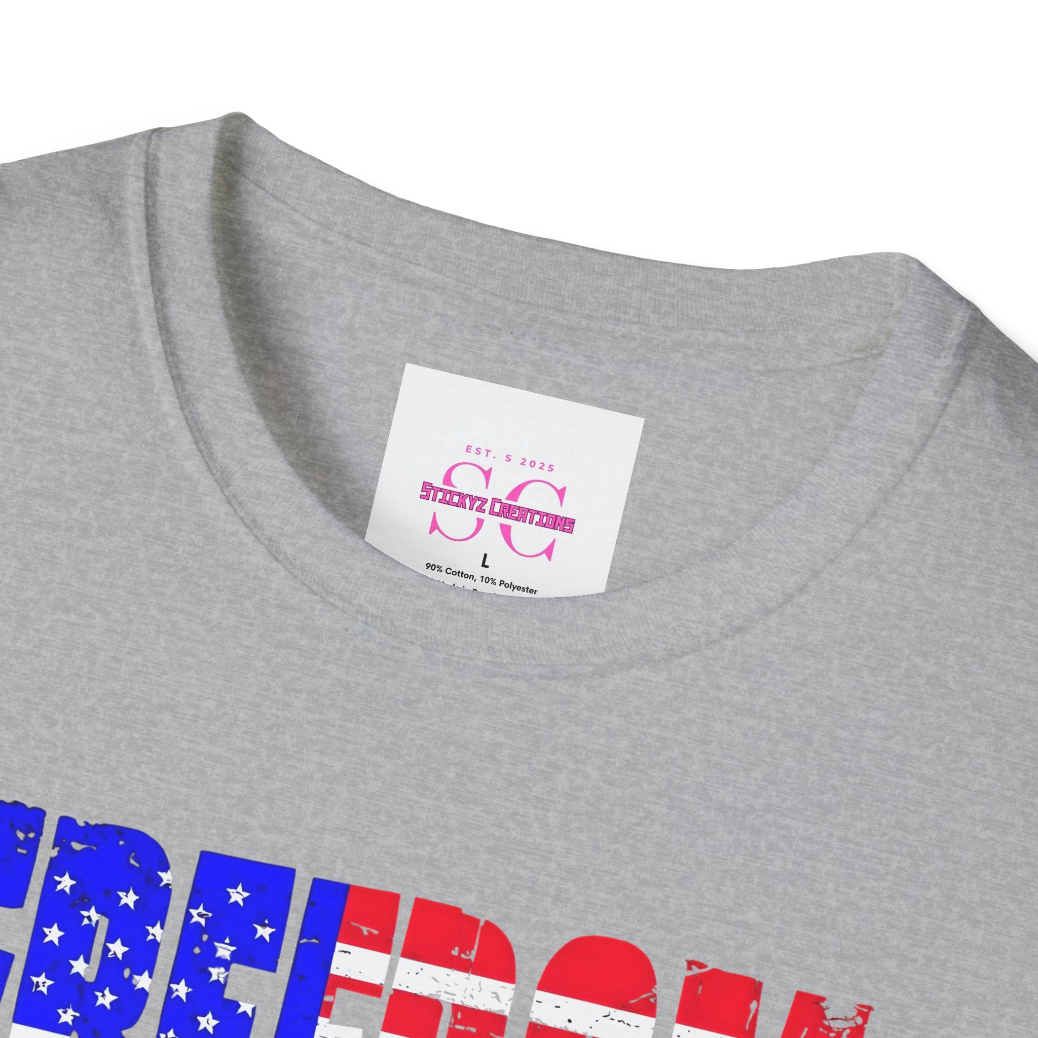 Patriotic Freedom T-Shirt - Unisex Softstyle Tee, Independence Day, Memorial Day, Veteran's Day, Everyday Wear, Gift Idea